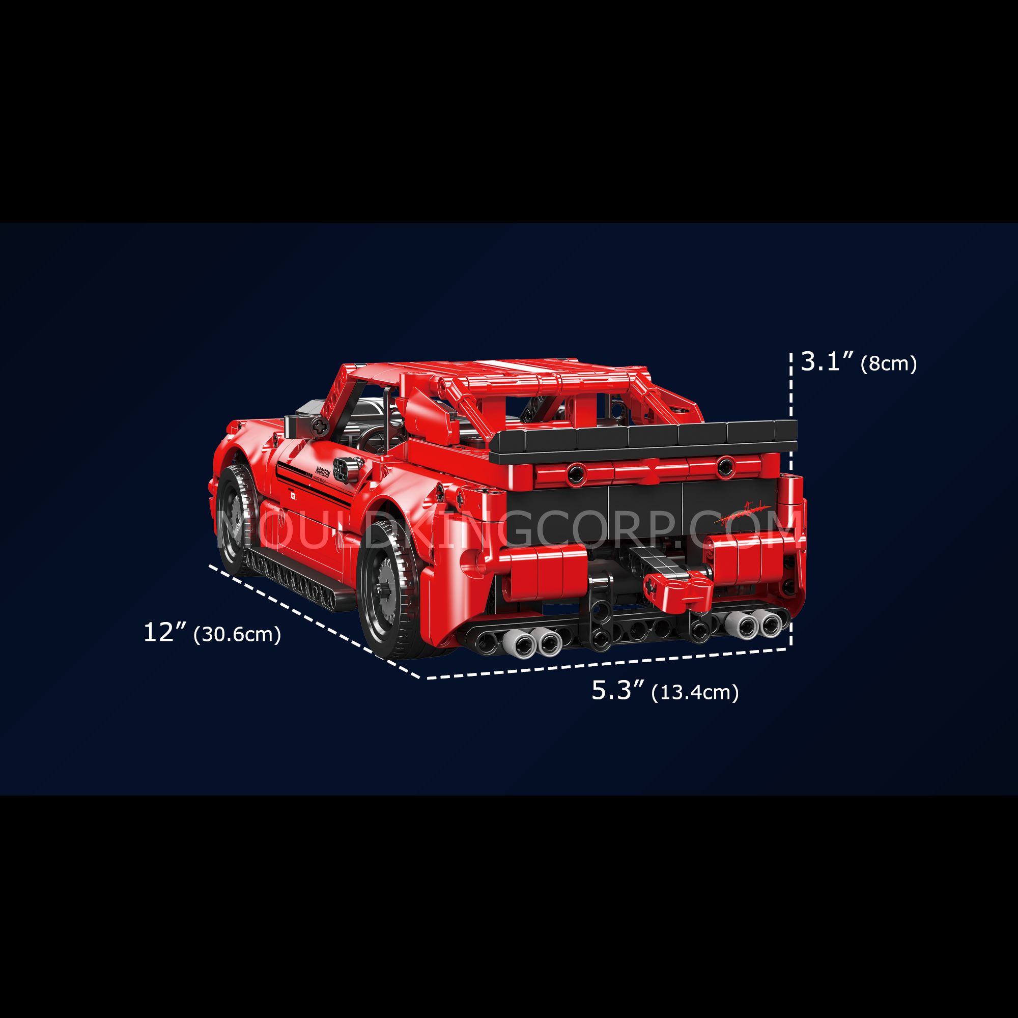 15080S Challenger American Muscle Car Model Building Set | 763 PCS - Image 7 of 8 | TheBrickTube