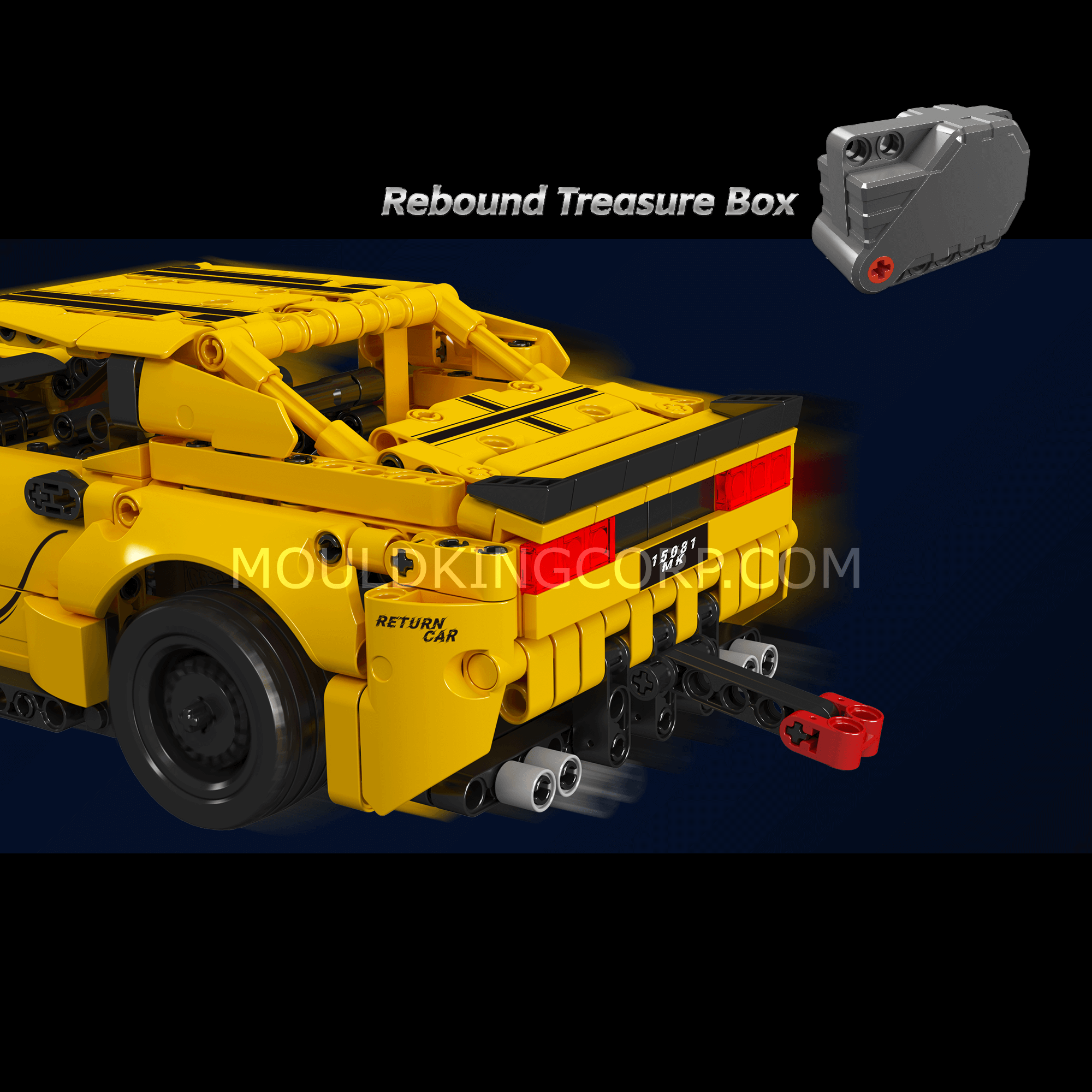 15081 Challenger American Muscle Car Model Building Set | 736 PCS - Image 5 of 6 | TheBrickTube