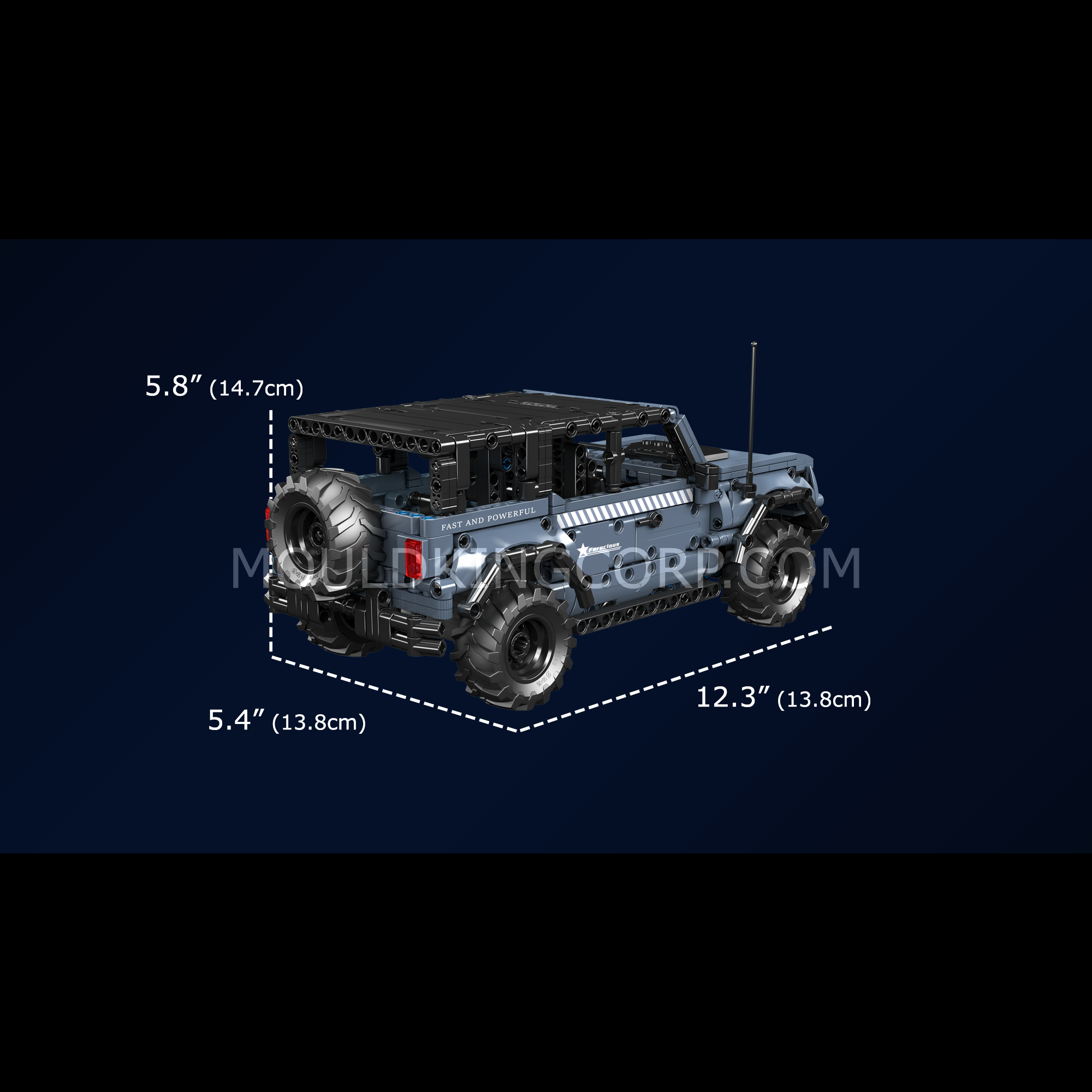 15085 Off-Road SUV Pull-Back Building Block Set | 828 Pcs - Image 6 of 6 | TheBrickTube