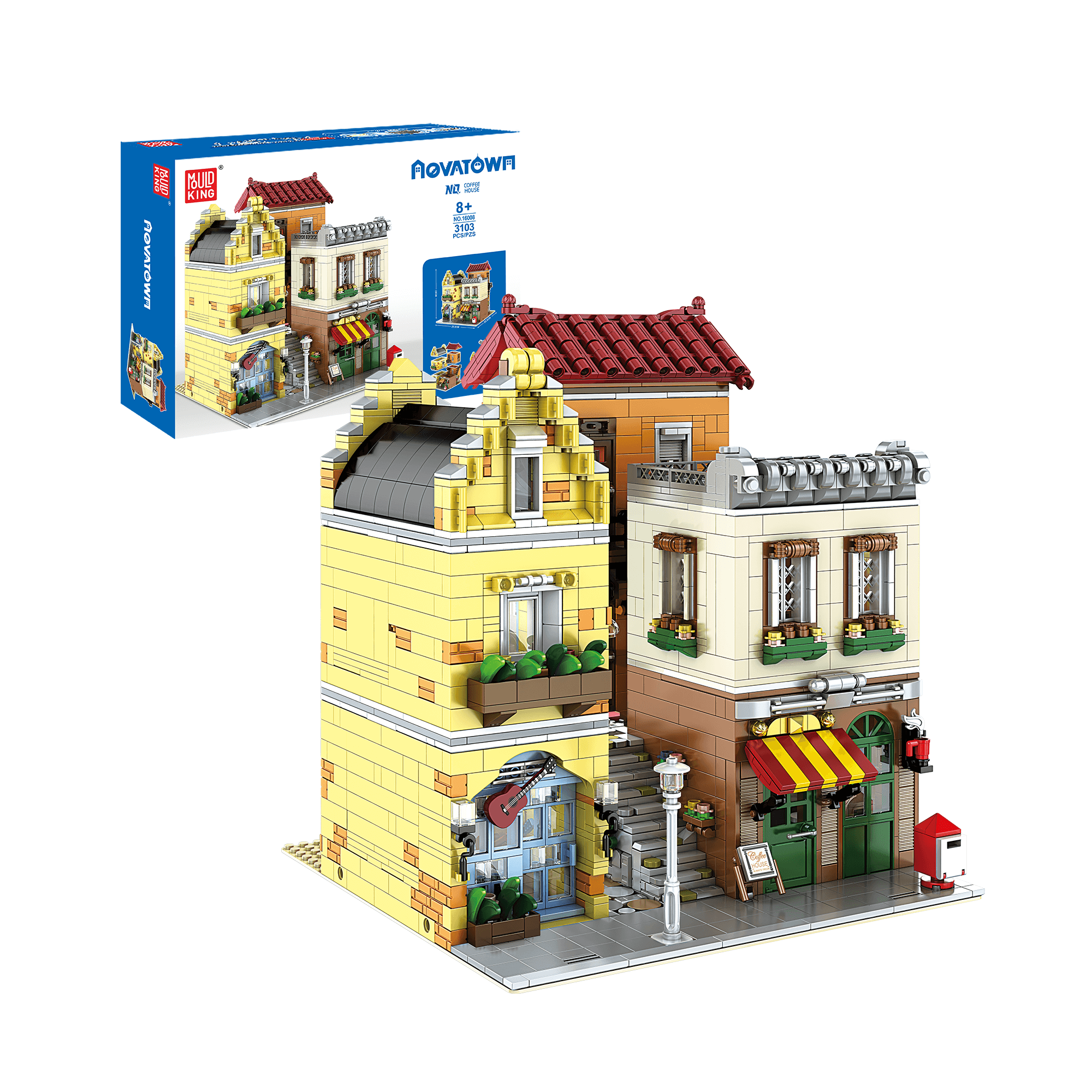 16008 Coffee House Building Set | 3,103 PCS - Main Image | TheBrickTube
