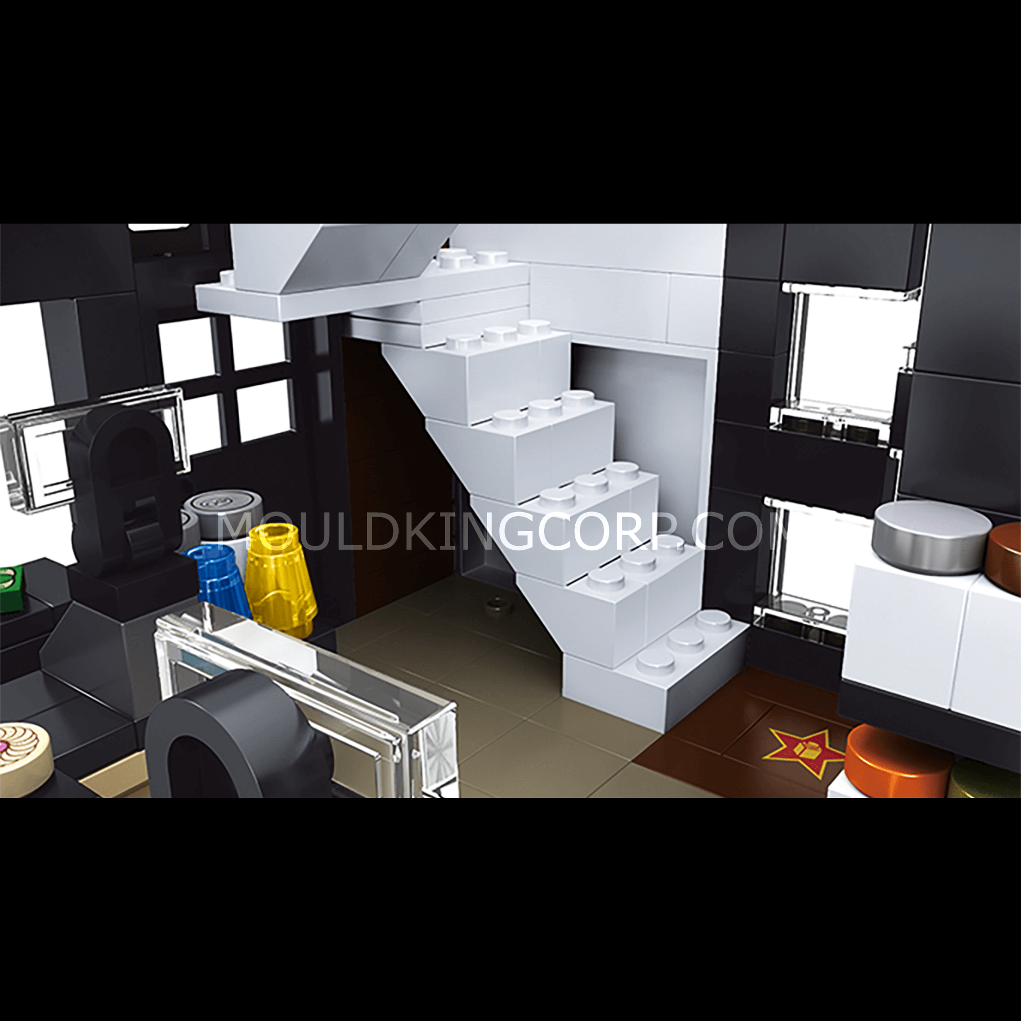 16036 Modern Coffee Shop MOC Building Set | 2,728 PCS - Image 4 of 6 | TheBrickTube