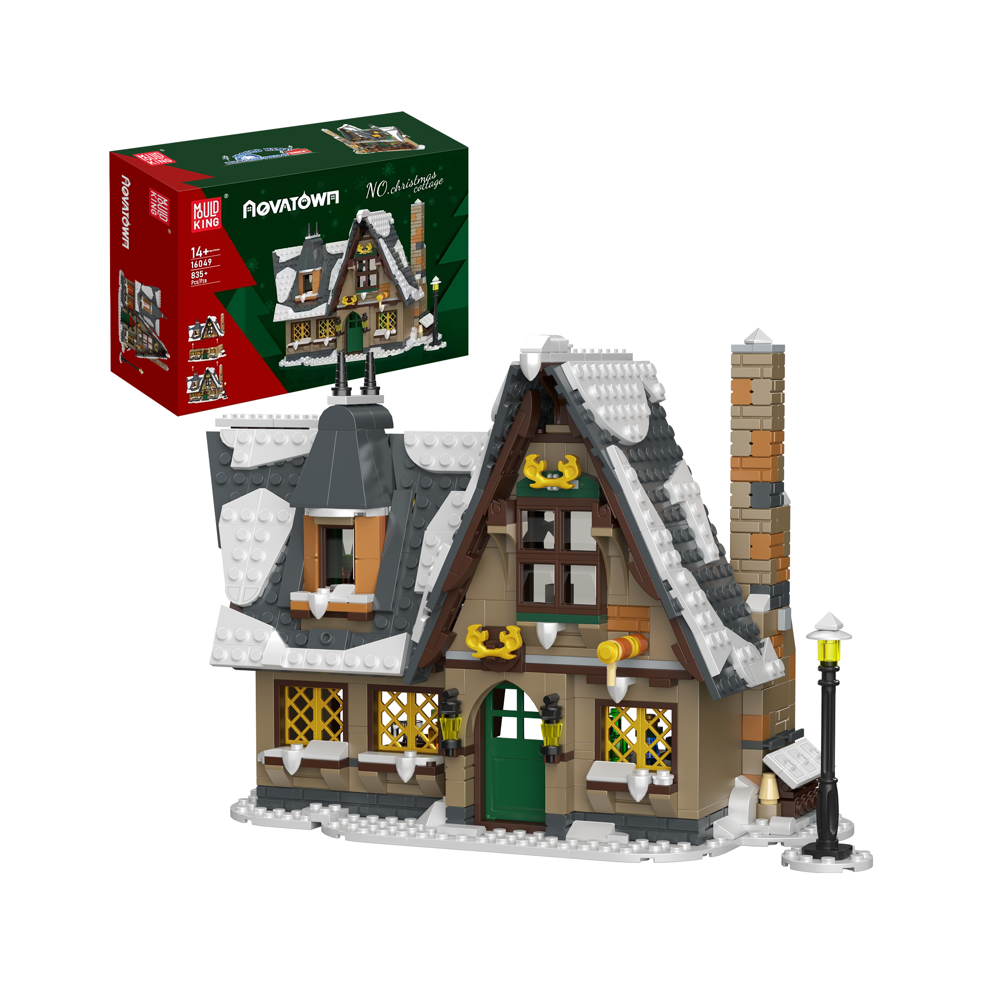 16049 Christmas Cottage Building Set | 766 PCS - Main Image | TheBrickTube