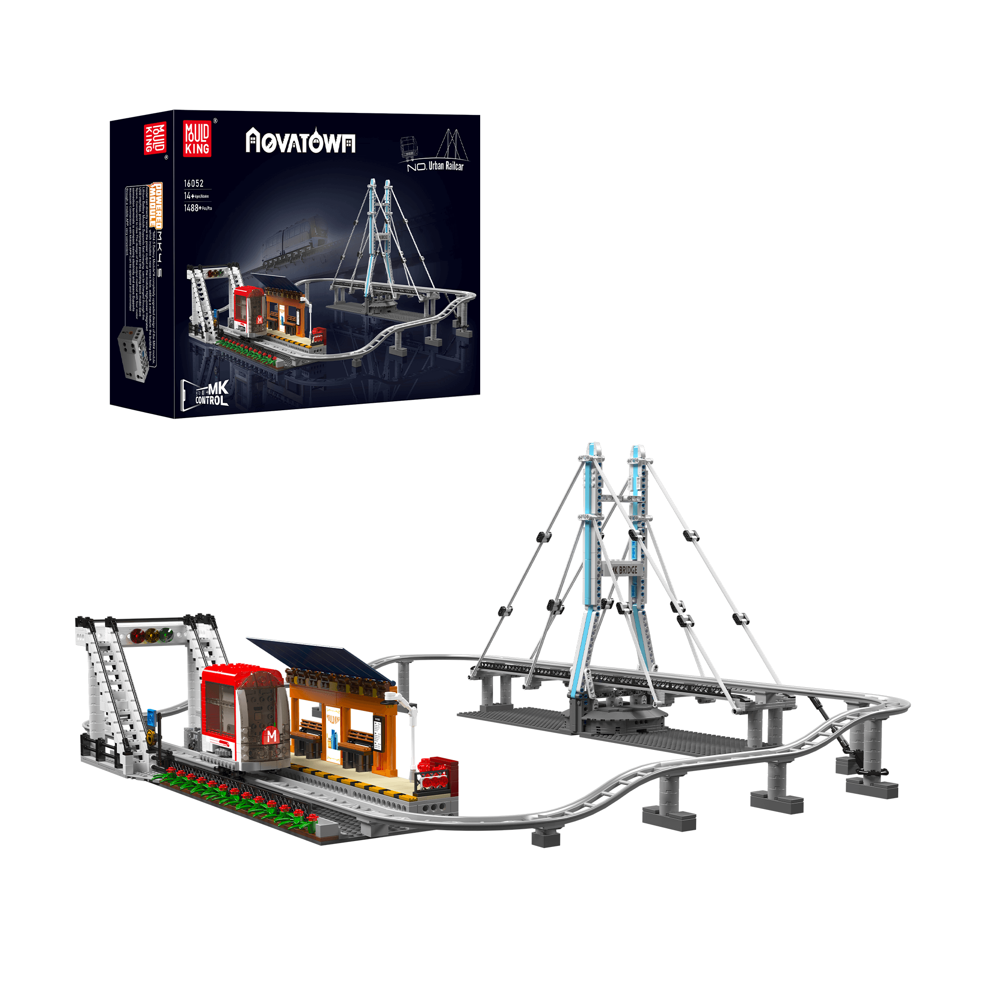 16052 Motorised Monorail Building Set | 1,488 Pcs - Main Image | TheBrickTube