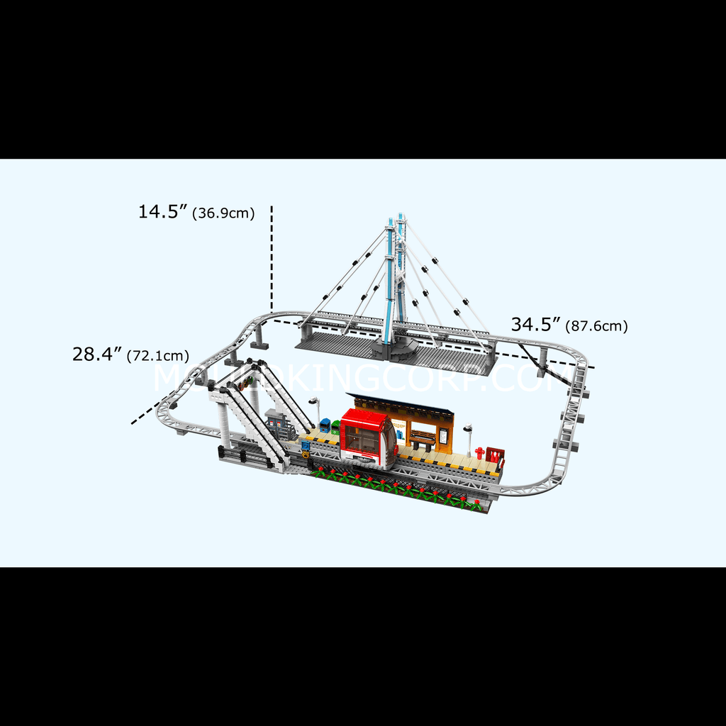 16052 Motorised Monorail Building Set | 1,488 Pcs - Image 6 of 6 | TheBrickTube