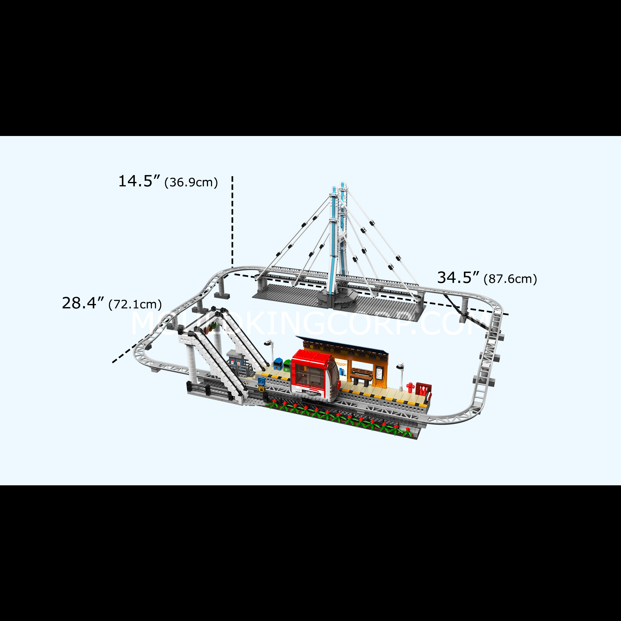 16052 Motorised Monorail Building Set | 1,488 Pcs - Image 6 of 6 | TheBrickTube