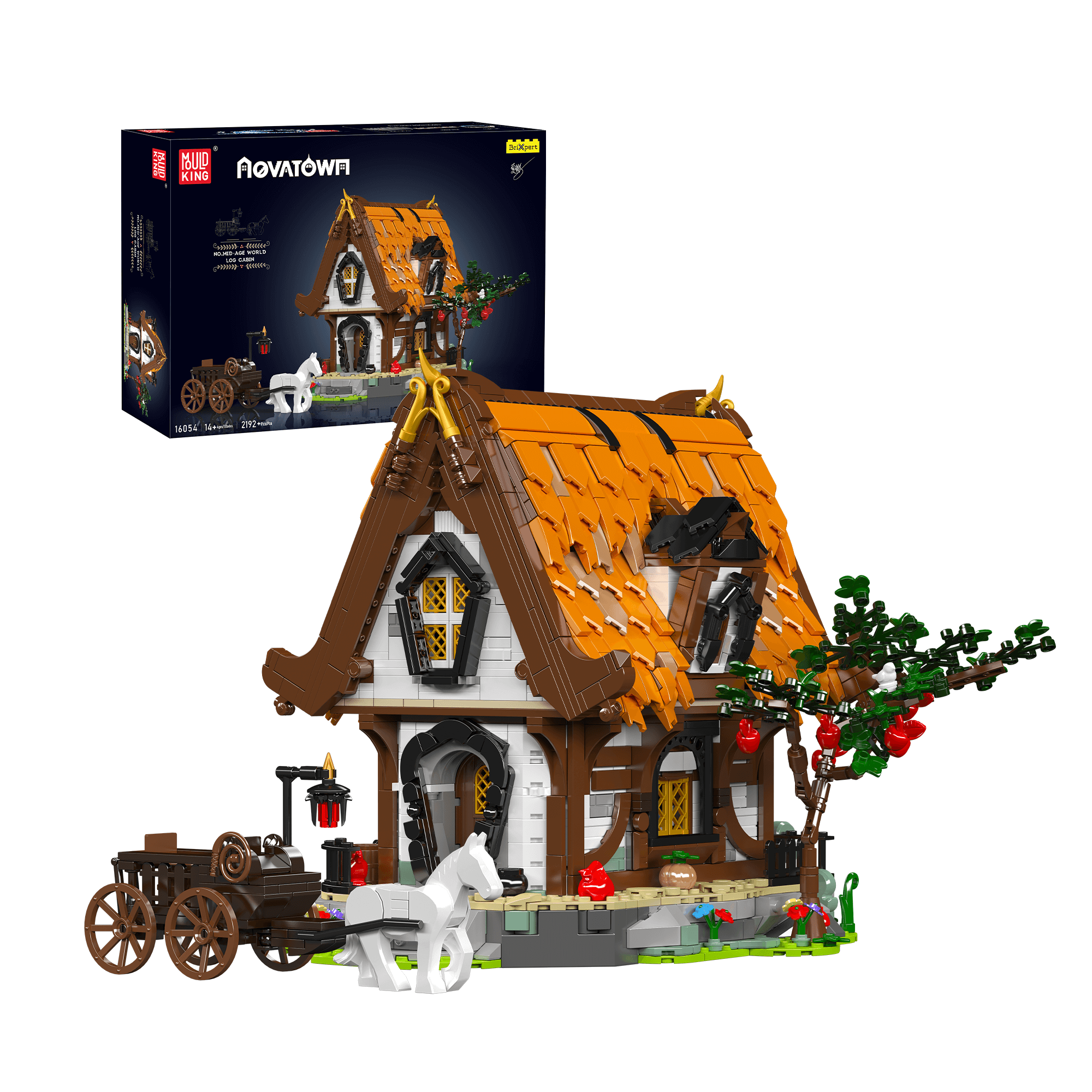 16054 Medieval World Log Cabin Building Set | 2,192 Pcs - Main Image | TheBrickTube