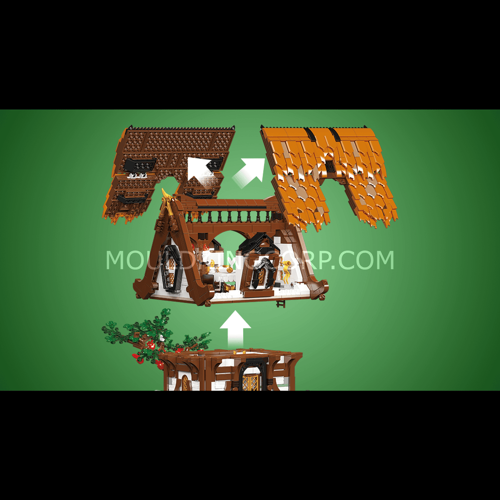16054 Medieval World Log Cabin Building Set | 2,192 Pcs - Image 2 of 6 | TheBrickTube