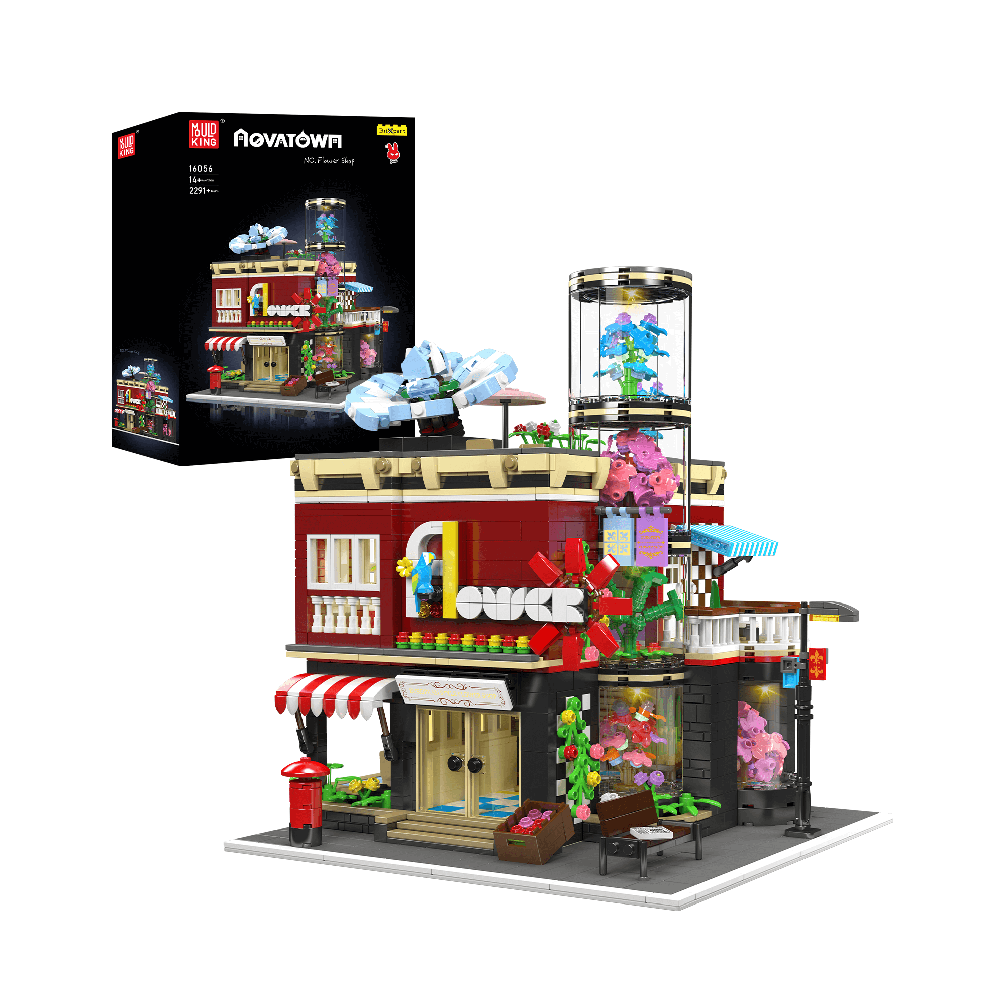 16056 NovaTown Flower Shop Building Set | 2,291 Pcs - Main Image | TheBrickTube