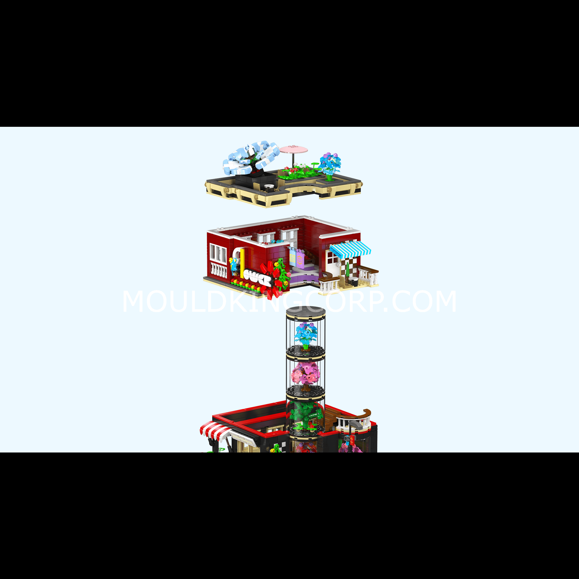 16056 NovaTown Flower Shop Building Set | 2,291 Pcs - Image 5 of 6 | TheBrickTube