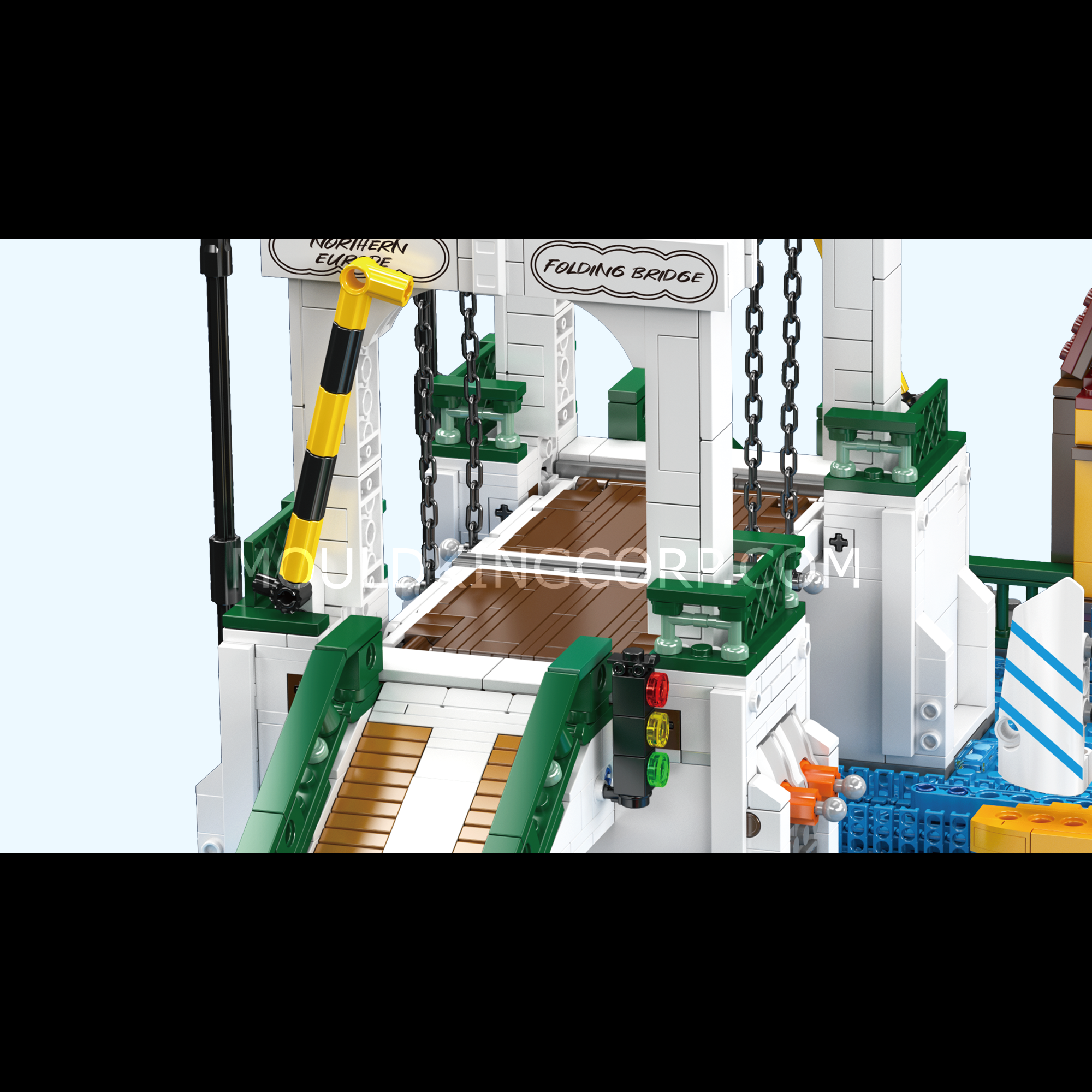 16068 Northern Europe Town Folding Bridge Building Set | 2,066 Pcs - Image 5 of 6 | TheBrickTube