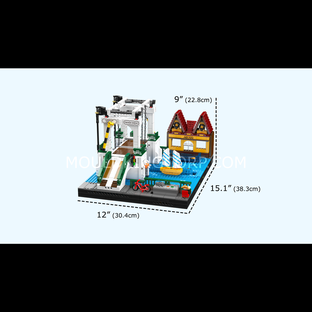 16068 Northern Europe Town Folding Bridge Building Set | 2,066 Pcs - Image 6 of 6 | TheBrickTube