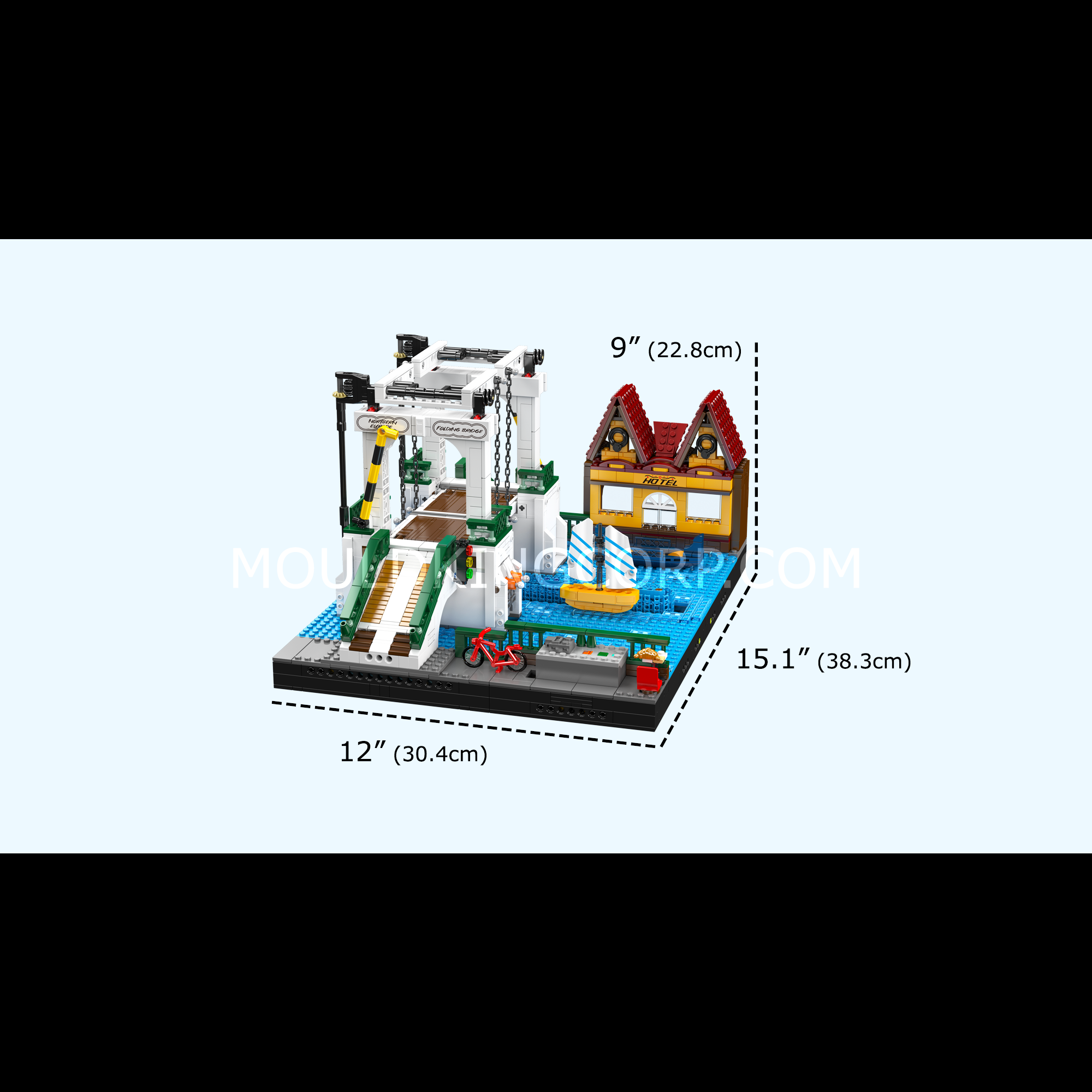 16068 Northern Europe Town Folding Bridge Building Set | 2,066 Pcs - Image 6 of 6 | TheBrickTube