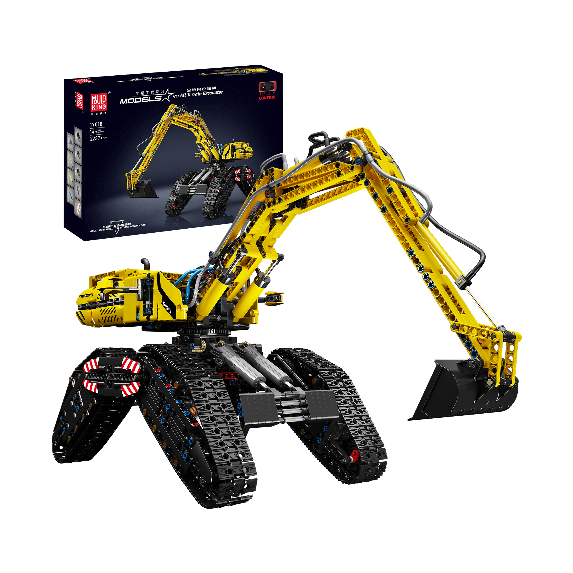 17018 RC All Terrain Excavator Model Building Set | 2,237 PCS - Main Image | TheBrickTube