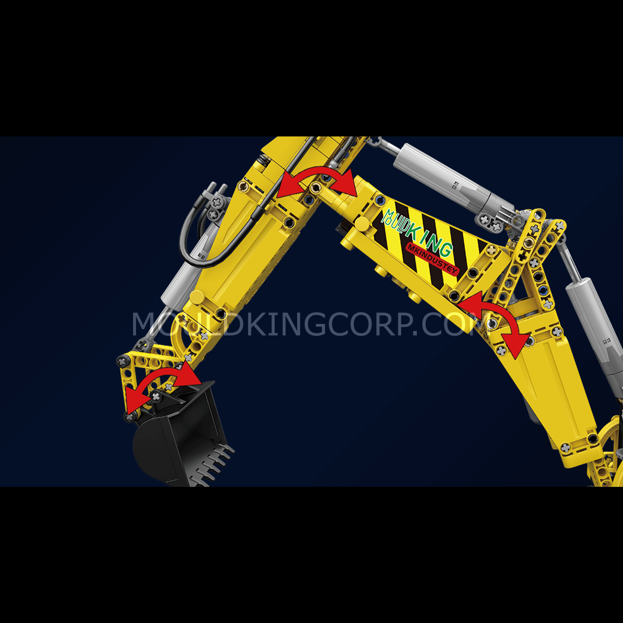 17036 Backhoe Loader Remote Controlled Building Set | 2,239 PCS - Image 3 of 6 | TheBrickTube