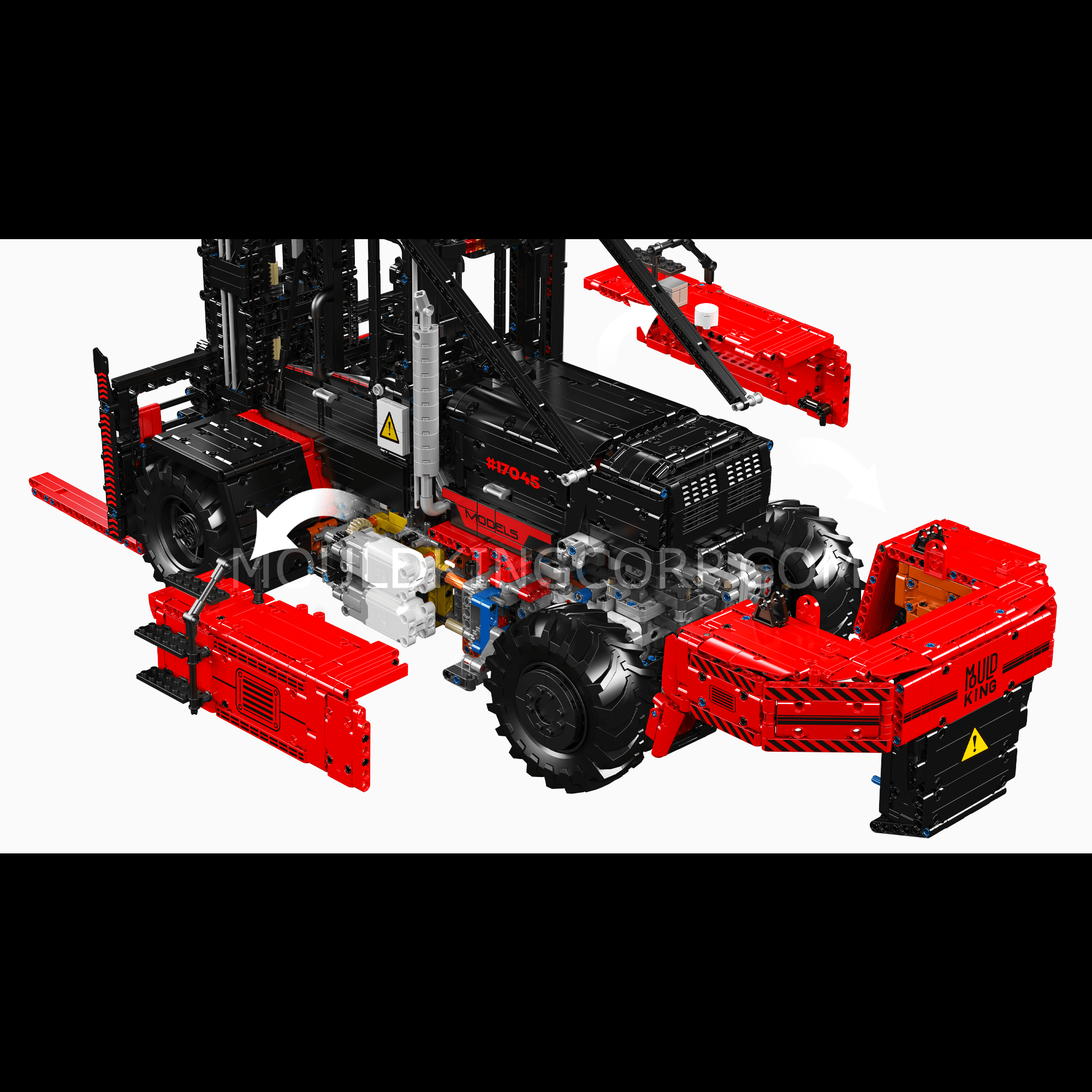 17044/17045 Heavy-Duty Forklift Remote Controlled Building Set | 4,579 Pcs - Image 5 of 12 | TheBrickTube