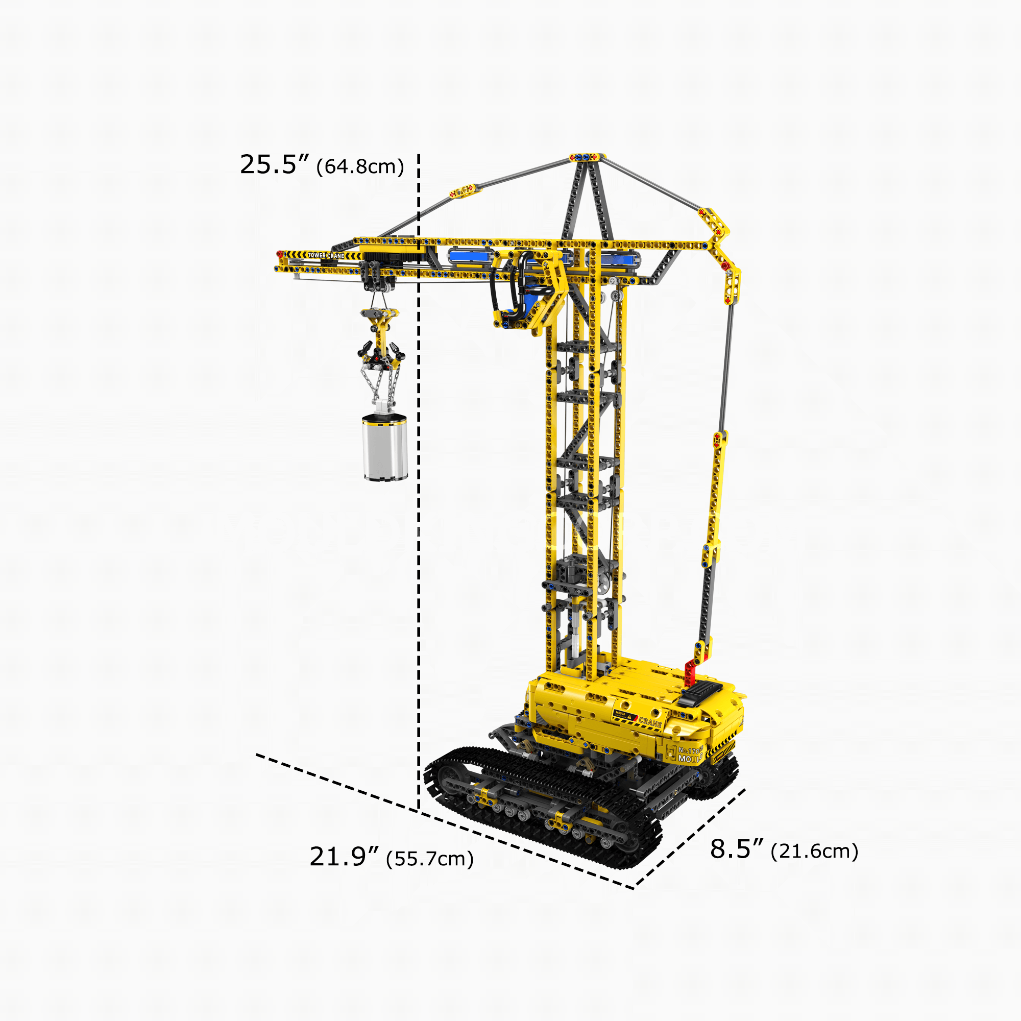 17059 Crawler Tower Crane Building Set | 1,731 Pcs - Image 6 of 6 | TheBrickTube