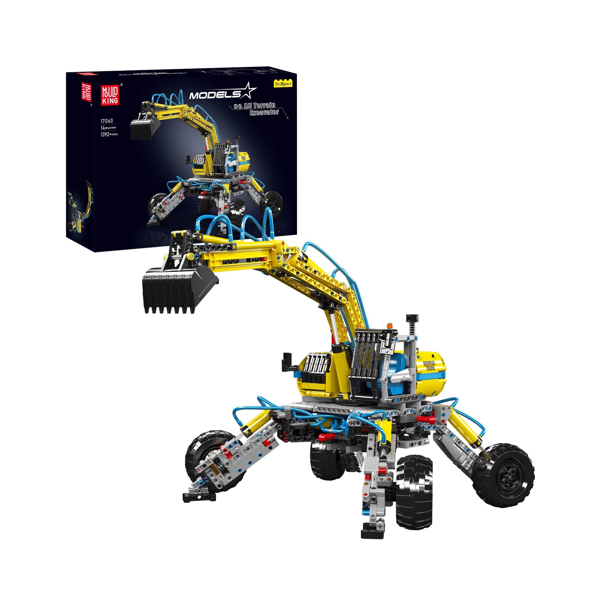 17060 All-Terrain Excavator Building Set | 1,392 Pcs - Main Image | TheBrickTube
