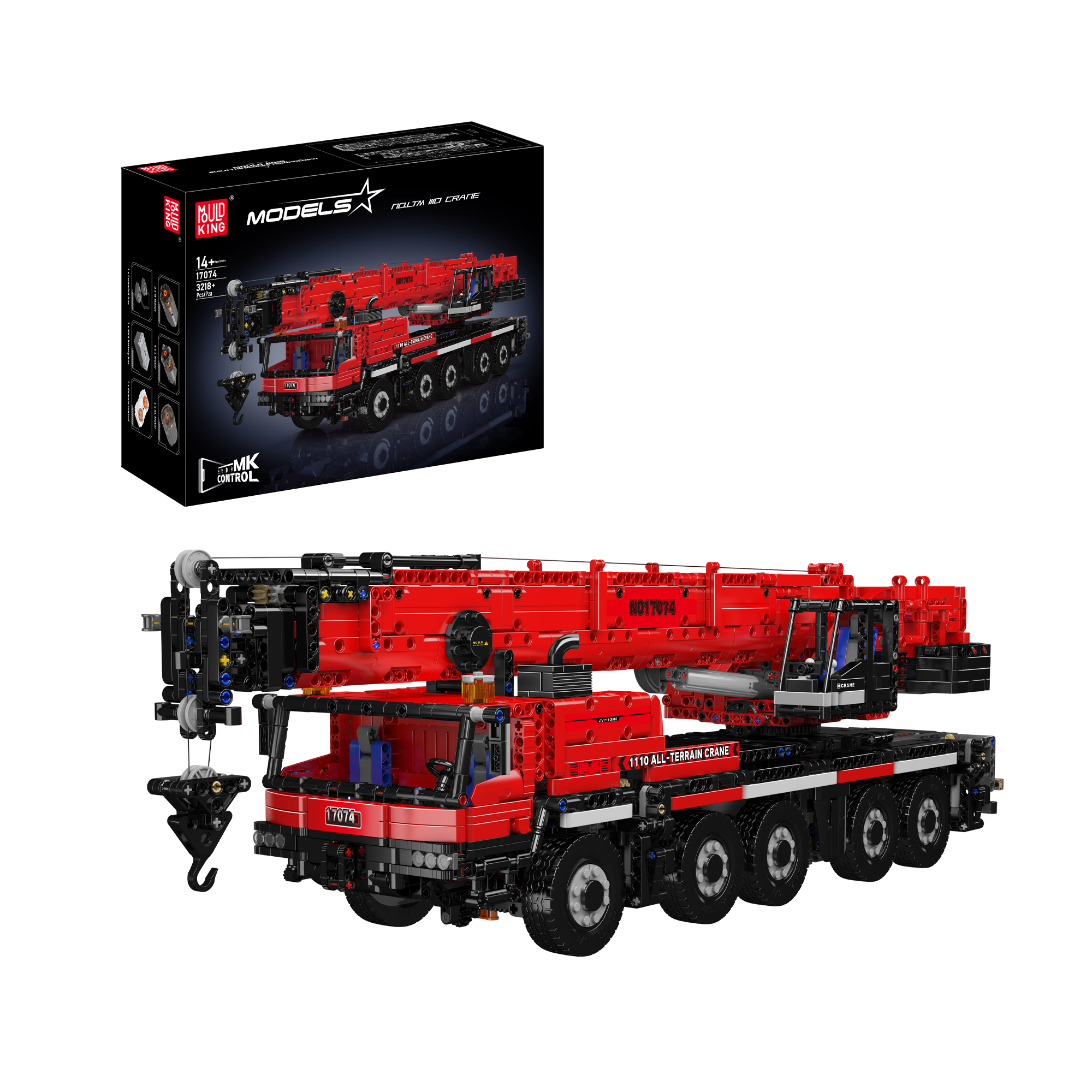 17073/17074 LTM 1110 Mobile Crane Building Set | 3,218 Pcs - Image 7 of 12 | TheBrickTube