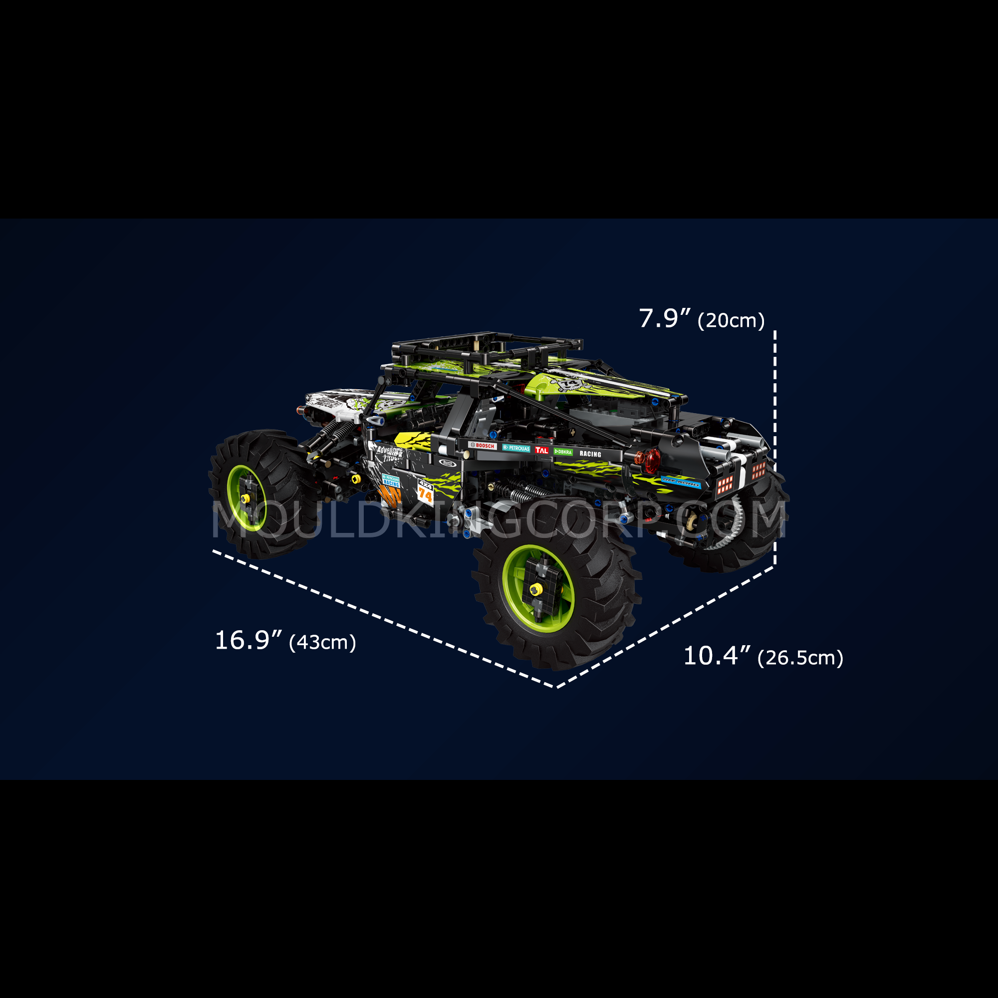 18002 Green Hound Remote Controlled Buggy Building Kit | 1,890 PCS - Image 6 of 6 | TheBrickTube