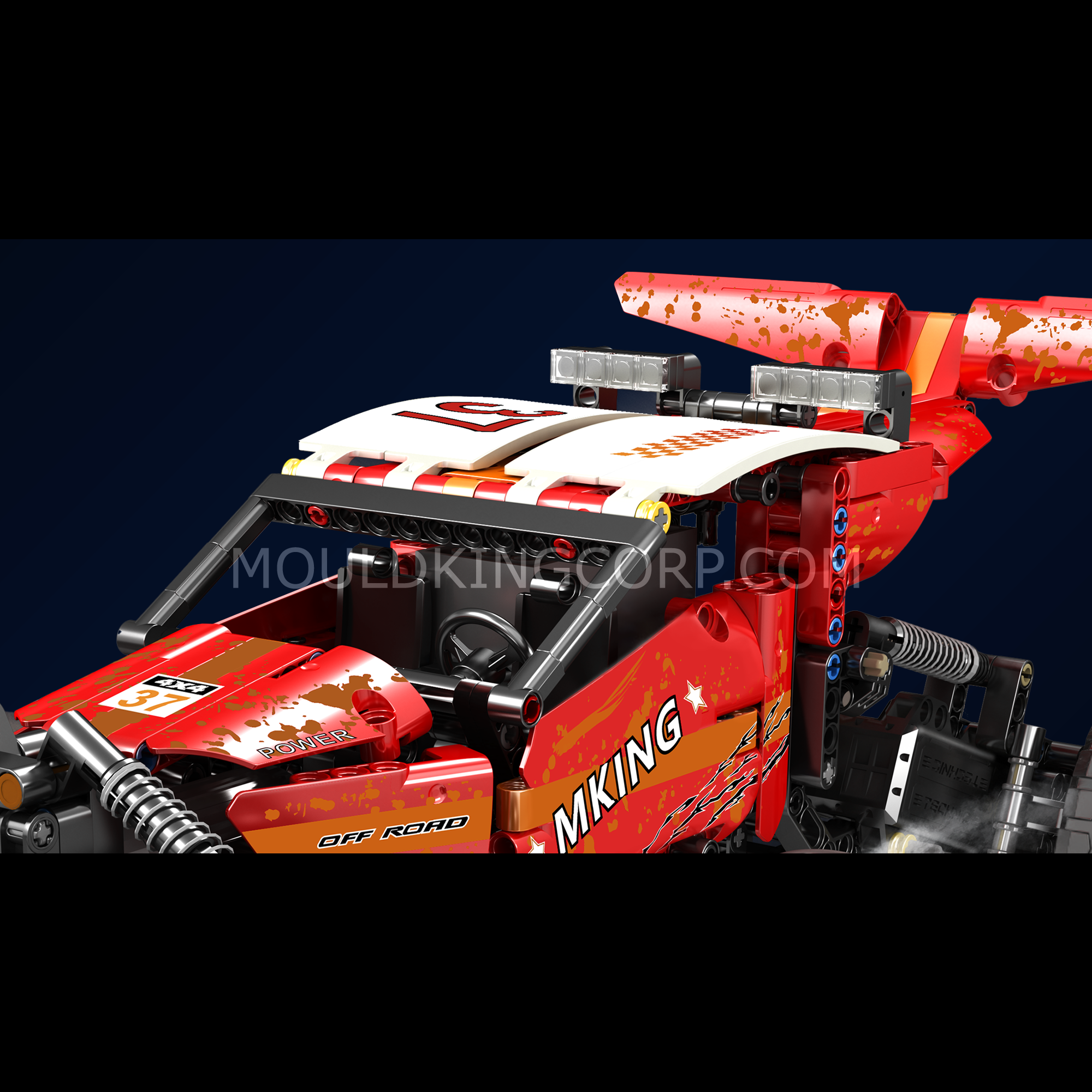 18019B Hurricane Graffiti Buggy Remote Controlled Building Set | 708 PCS - Image 5 of 6 | TheBrickTube