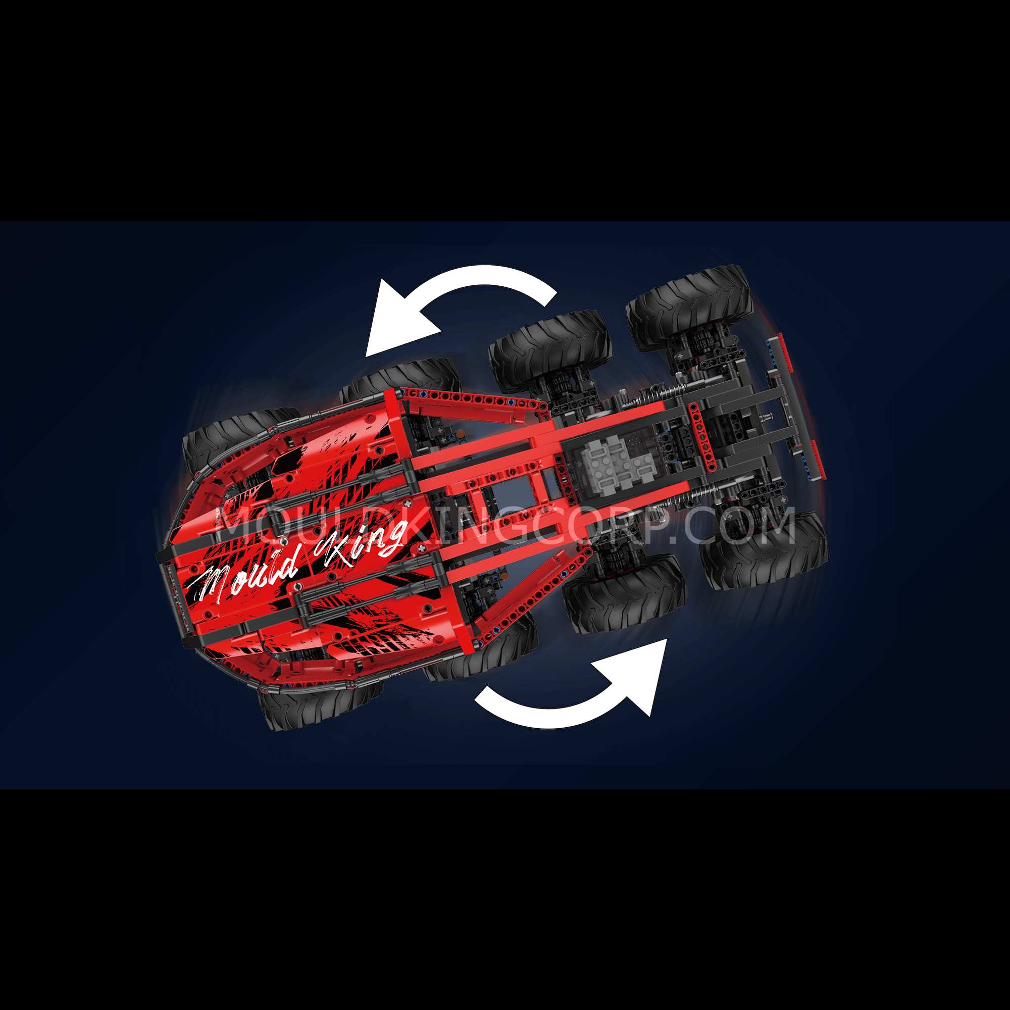 18030 Remote Control Red Firefox Climb Car Building Set | 1,962 PCS - Image 5 of 6 | TheBrickTube