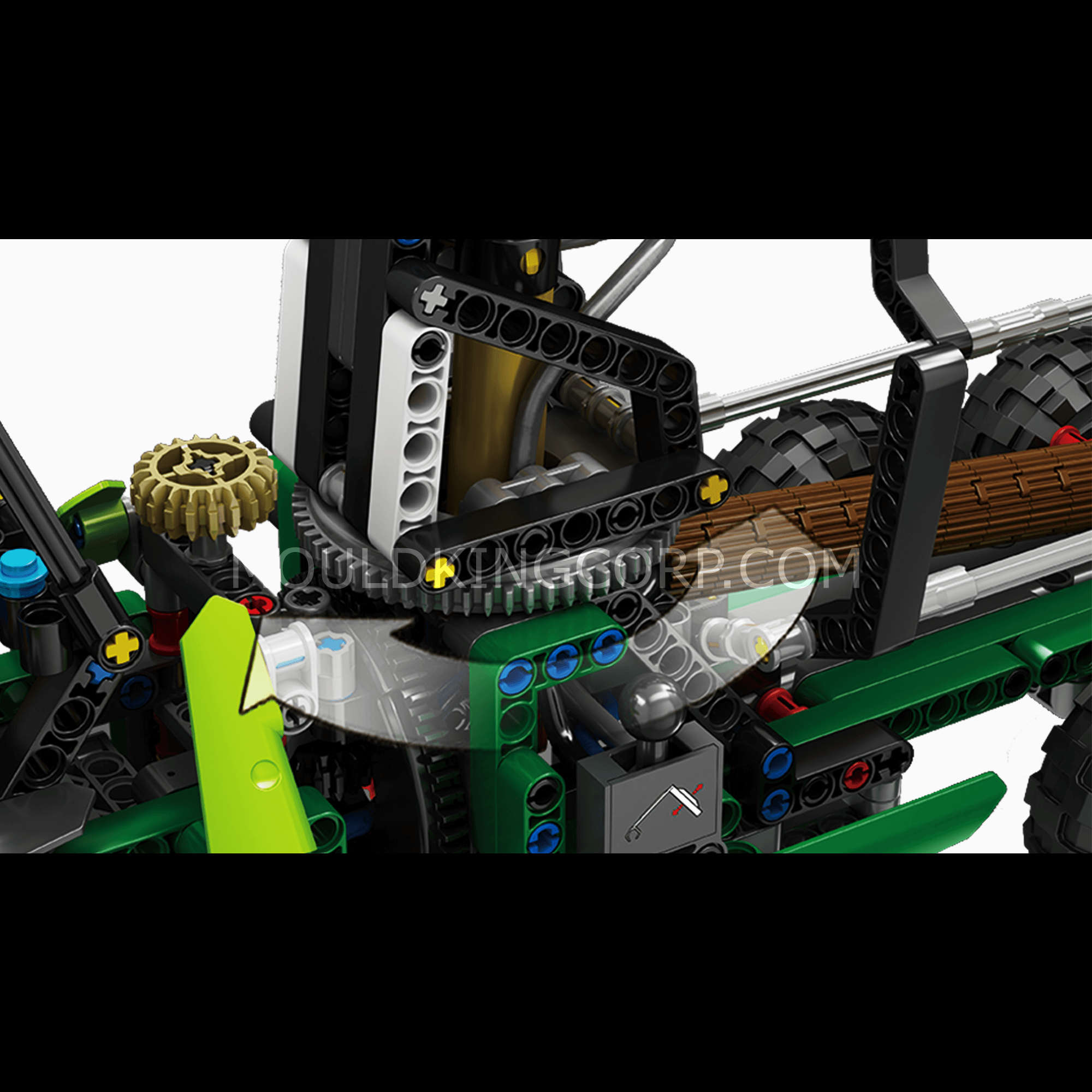 19006 Pneumatic Logging Truck Building Set | 938 Pcs - Image 3 of 6 | TheBrickTube