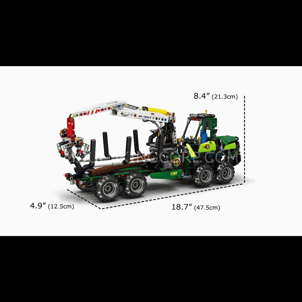 19006 Pneumatic Logging Truck Building Set | 938 Pcs - Image 6 of 6 | TheBrickTube
