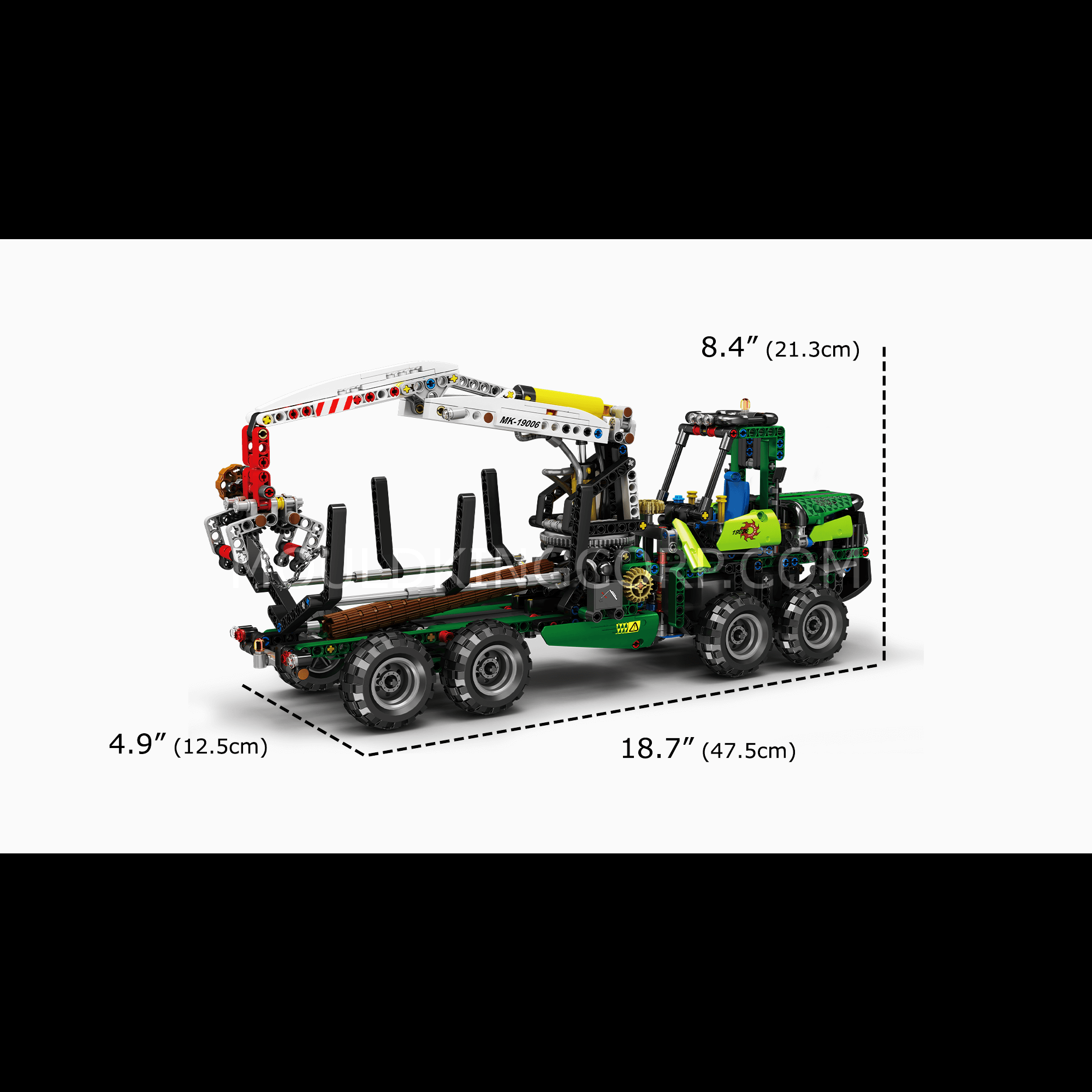 19006 Pneumatic Logging Truck Building Set | 938 Pcs - Image 6 of 6 | TheBrickTube