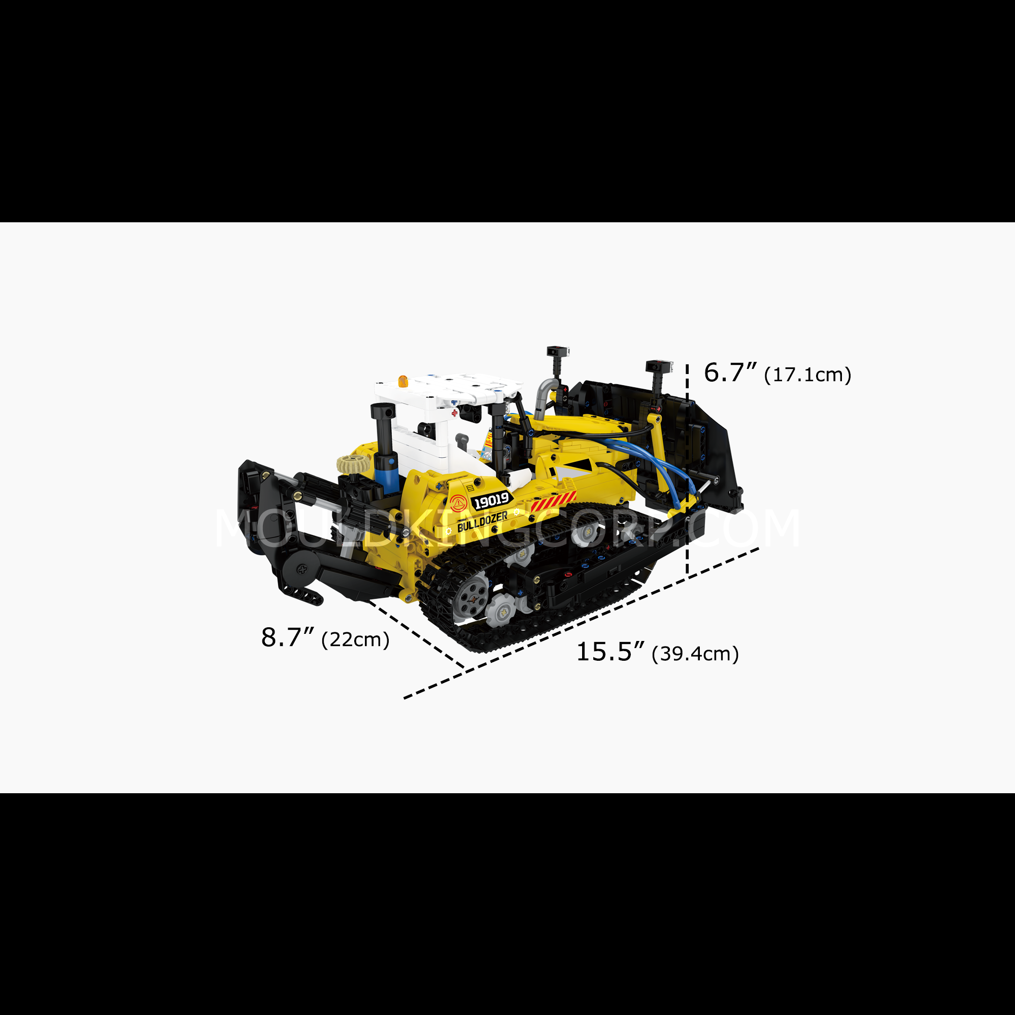 19019 PR756 Bulldozer Pneumatic Engineering Construction Building Set | 1,200 Pc - Image 6 of 6 | TheBrickTube