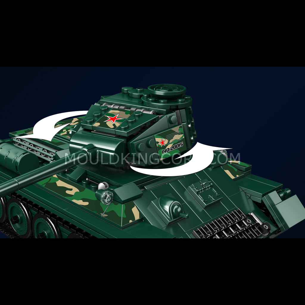 20015 Soviet T-34 Tank Model Building Set | 800 PCS - Image 3 of 6 | TheBrickTube