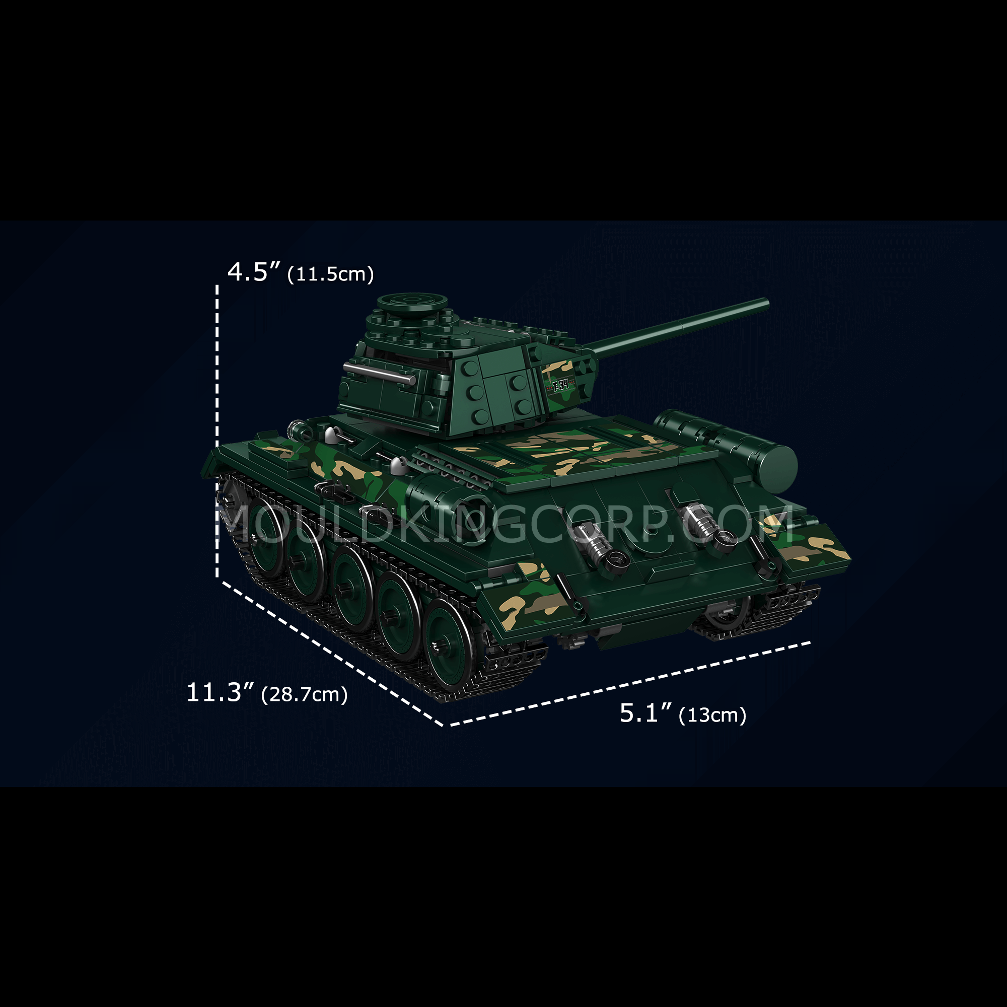 20015 Soviet T-34 Tank Model Building Set | 800 PCS - Image 5 of 6 | TheBrickTube