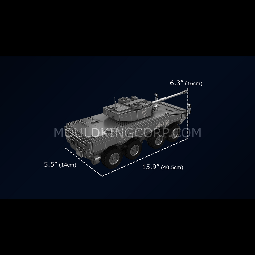 20023 ZTL-11 Wheeled Assault Vehicle Building Set | 1,293 Pcs - Image 6 of 6 | TheBrickTube