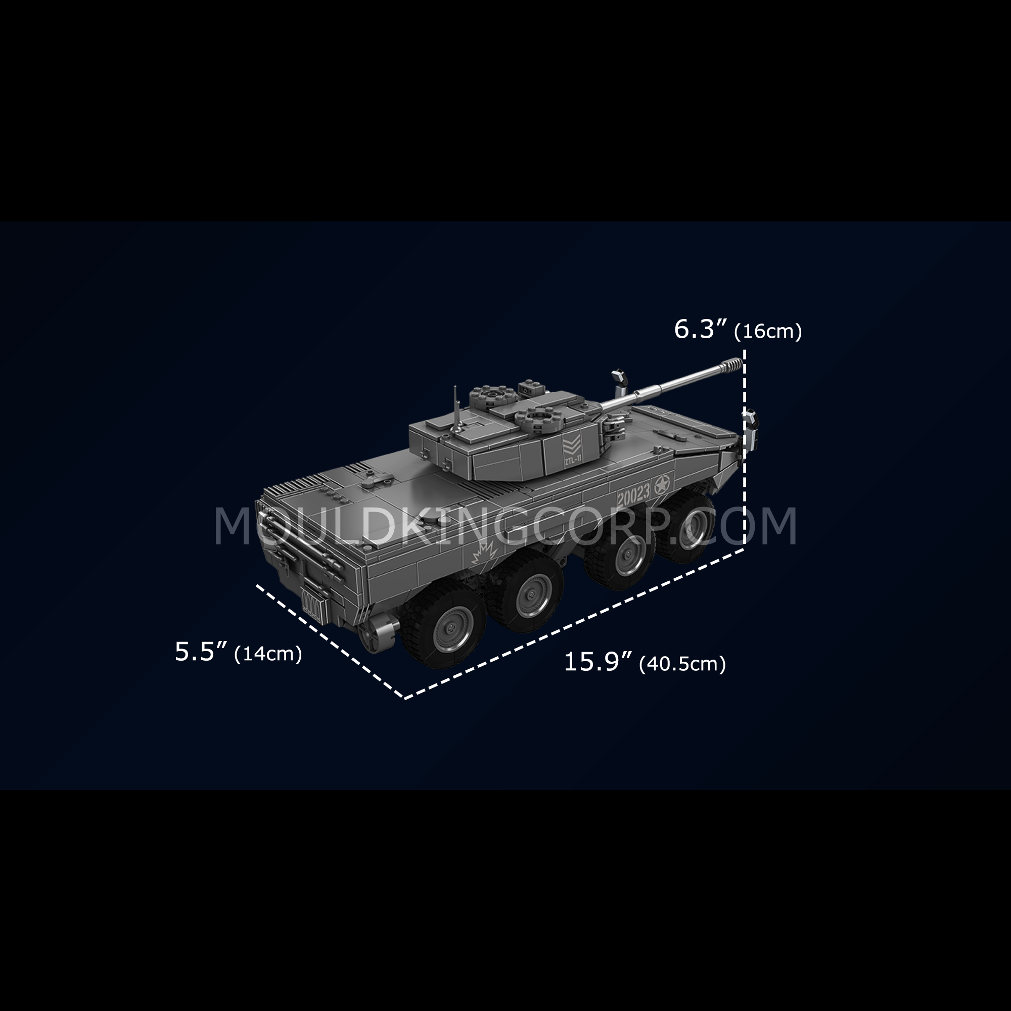 20023 ZTL-11 Wheeled Assault Vehicle Building Set | 1,293 Pcs - Image 6 of 6 | TheBrickTube