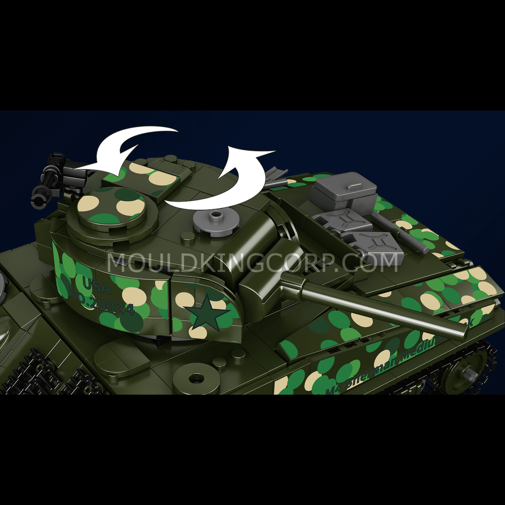 20024 M4 Sherman Tank Remote Controlled Building Set | 950 PCS - Image 2 of 6 | TheBrickTube