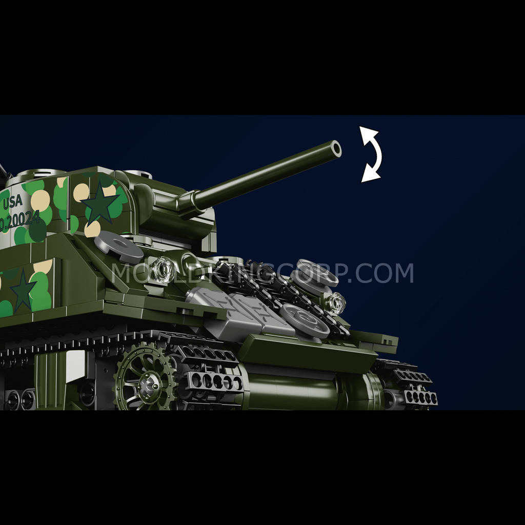 20024 M4 Sherman Tank Remote Controlled Building Set | 950 PCS - Image 4 of 6 | TheBrickTube