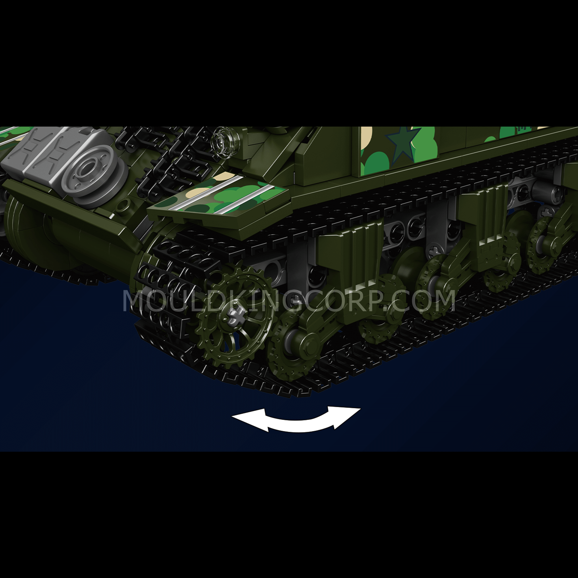 20024 M4 Sherman Tank Remote Controlled Building Set | 950 PCS - Image 5 of 6 | TheBrickTube