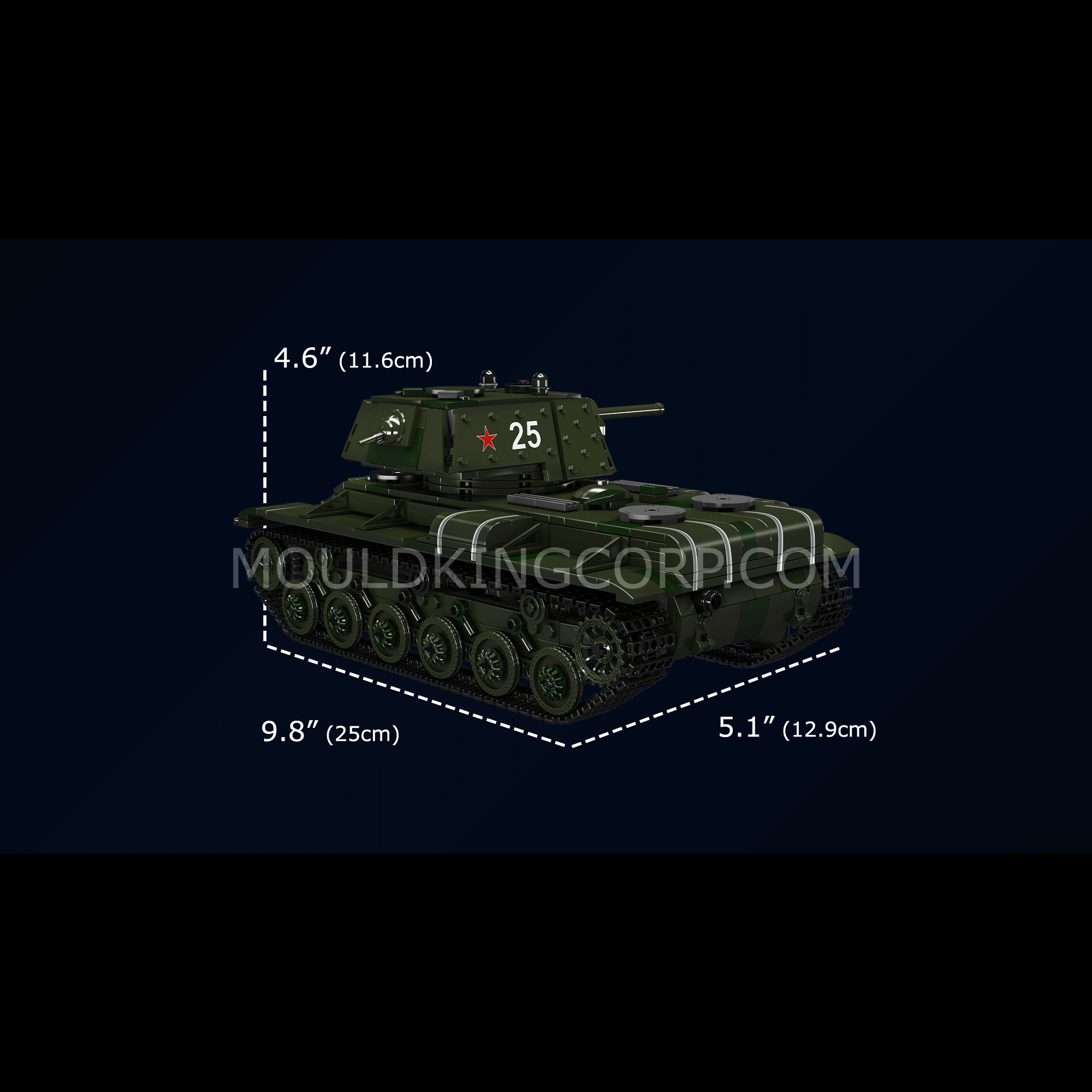 20025 KV-1 Tank Remote Controlled Building Set | 924 PCS - Image 6 of 6 | TheBrickTube