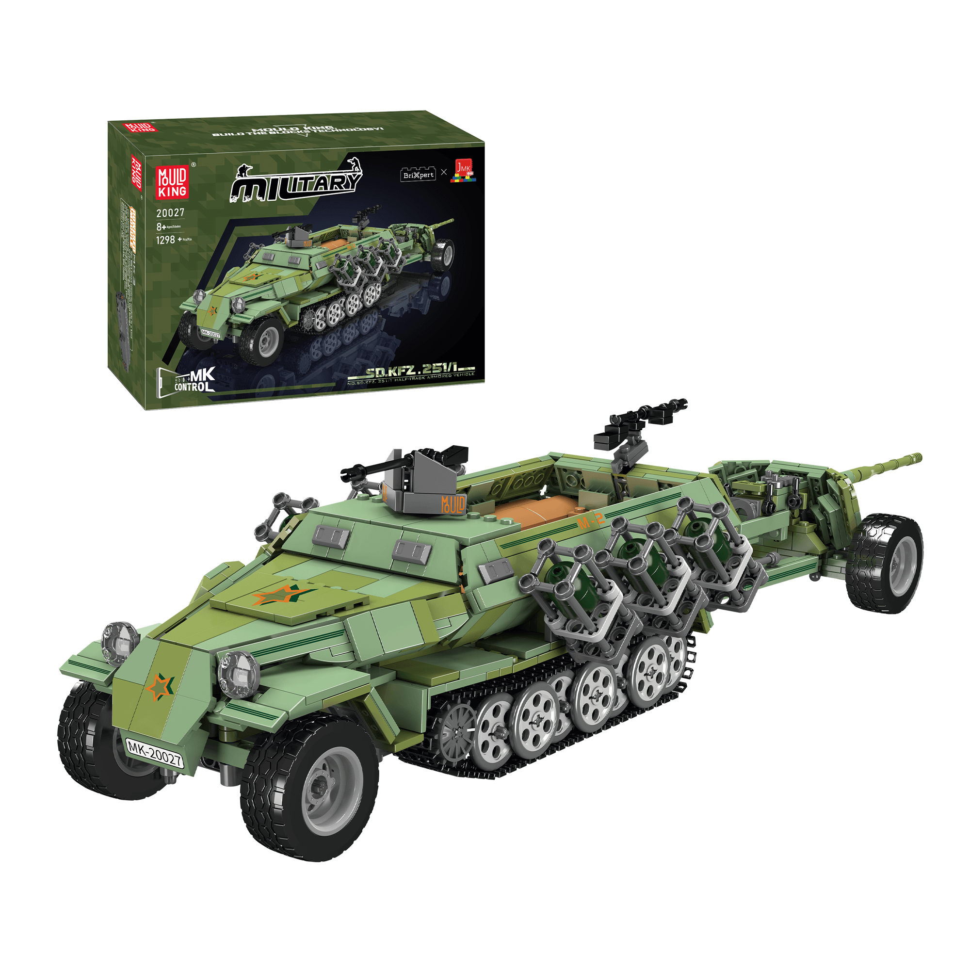 20027 Sd.Kfz. 251 Half-track Building Set | 1,298 Pcs - Main Image | TheBrickTube