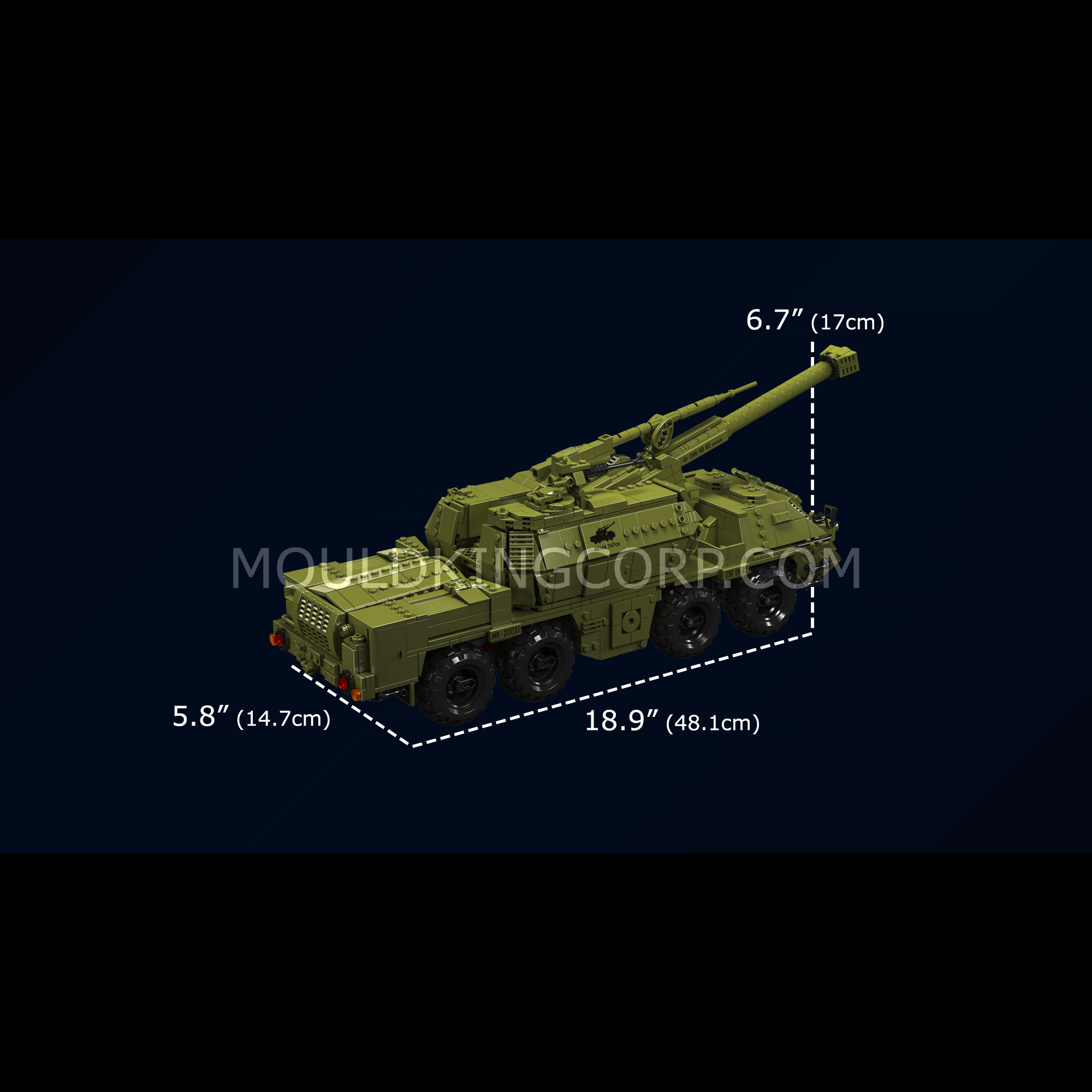 20031 Dana Self-propelled Howitzer Building Set | 1,923 Pcs - Image 6 of 6 | TheBrickTube