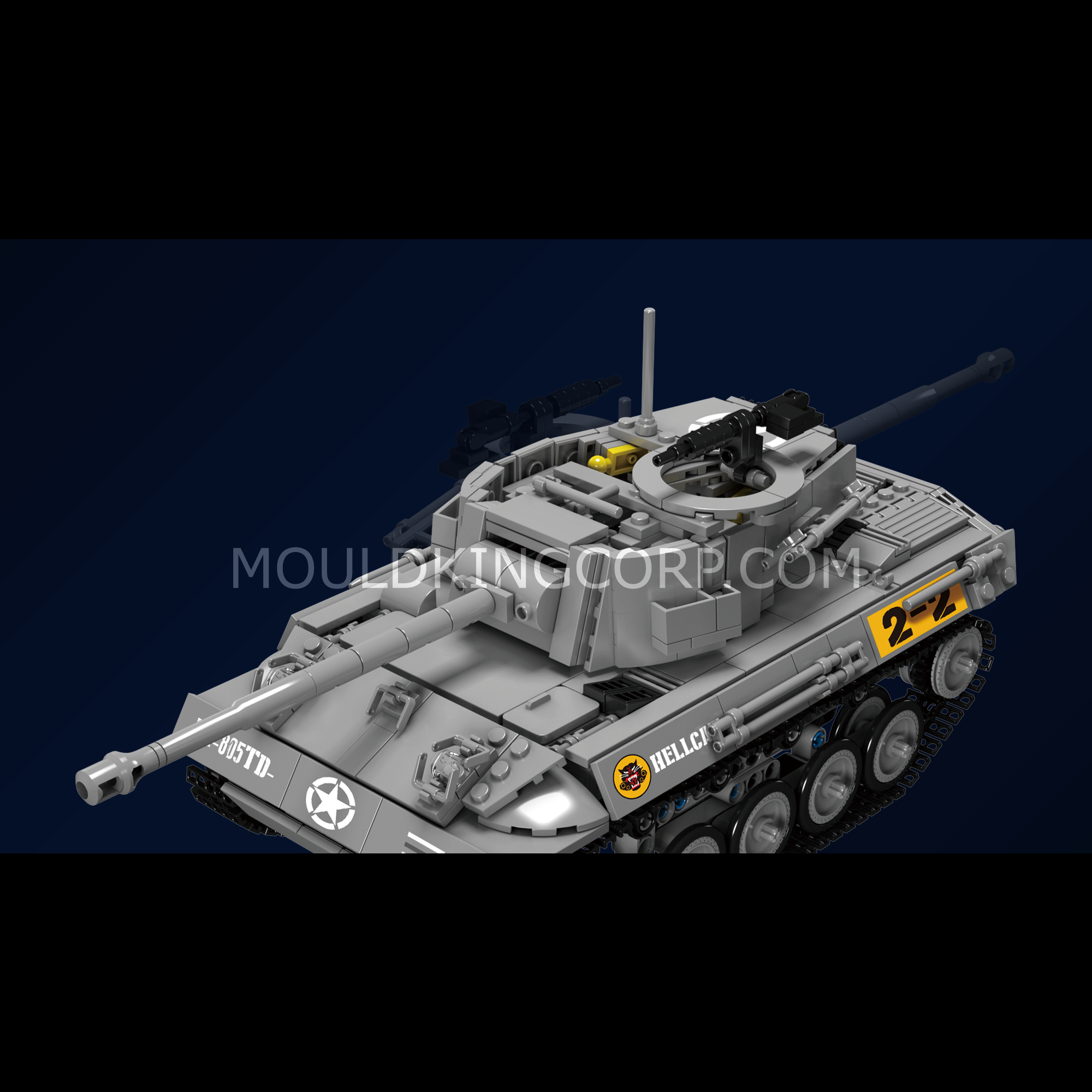 20032 M16 Hellcat Tank Destroyer Building Set | 971 Pcs - Image 3 of 6 | TheBrickTube