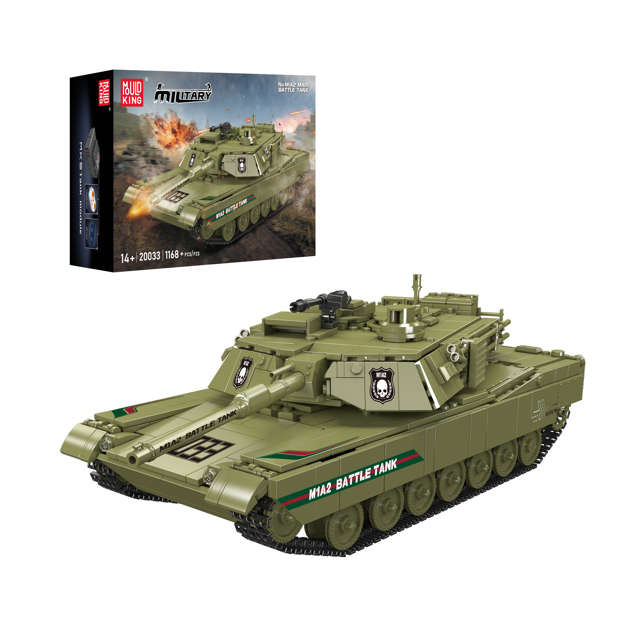 20033 MIA2 Main Battle Tank Building Set | 1,168 Pcs - Main Image | TheBrickTube