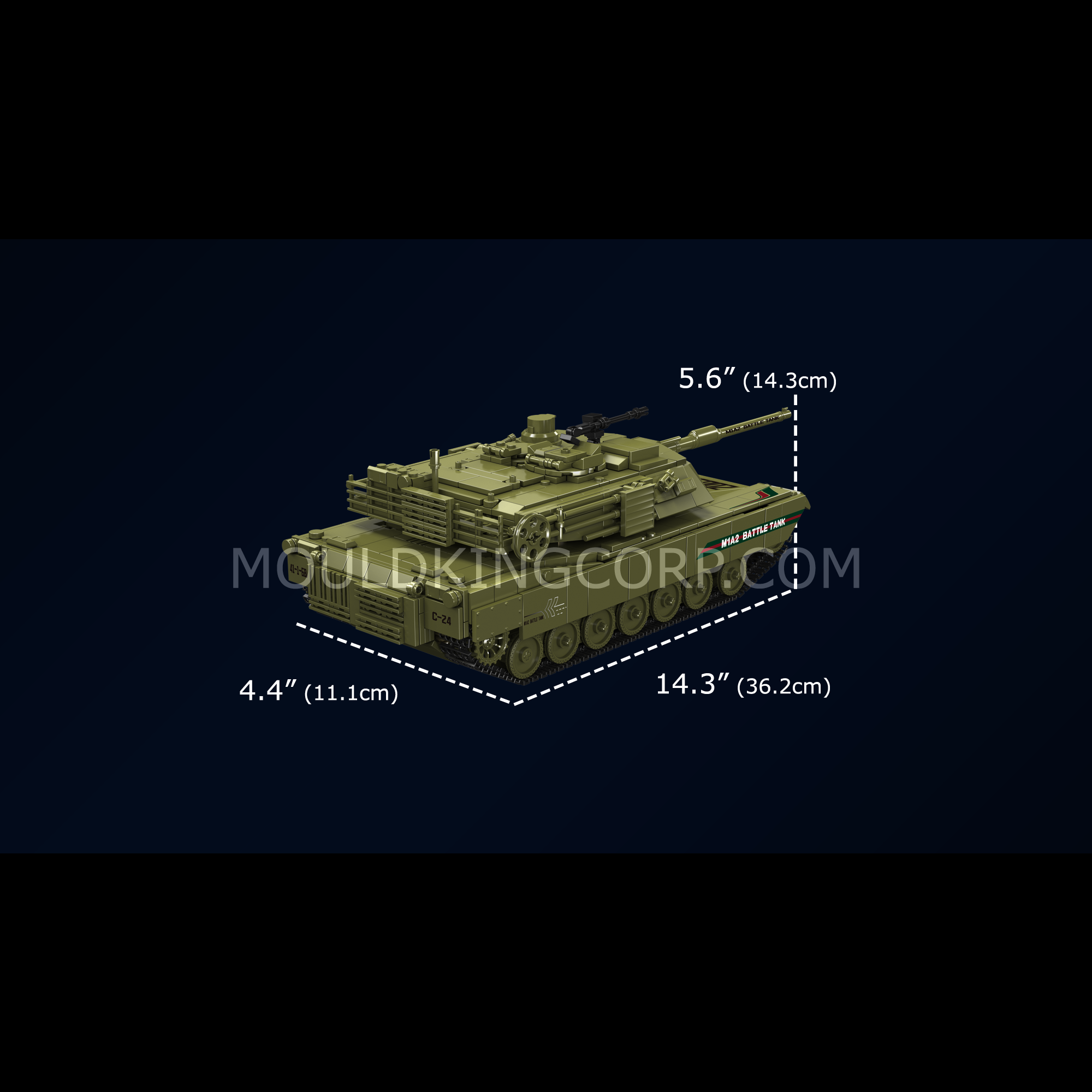 20033 MIA2 Main Battle Tank Building Set | 1,168 Pcs - Image 6 of 6 | TheBrickTube