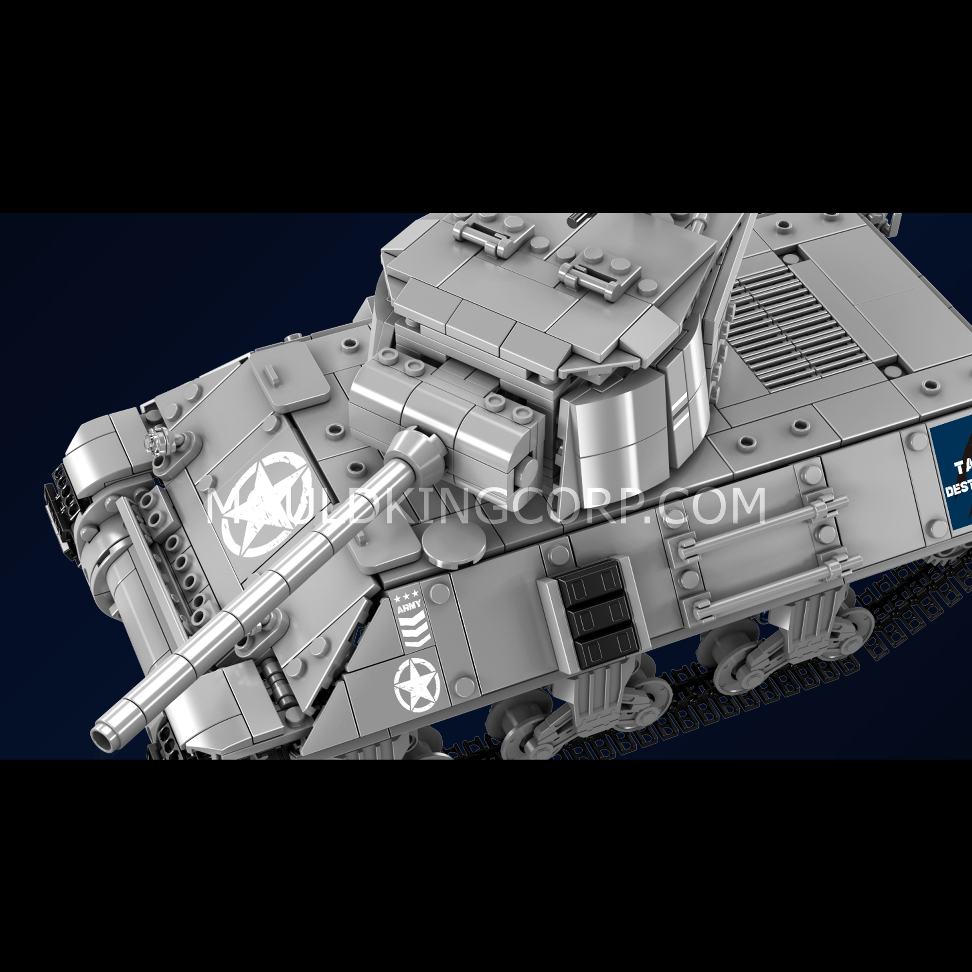 20034 Pershing Heavy Tank Building Set | 1,057 Pcs - Image 2 of 6 | TheBrickTube