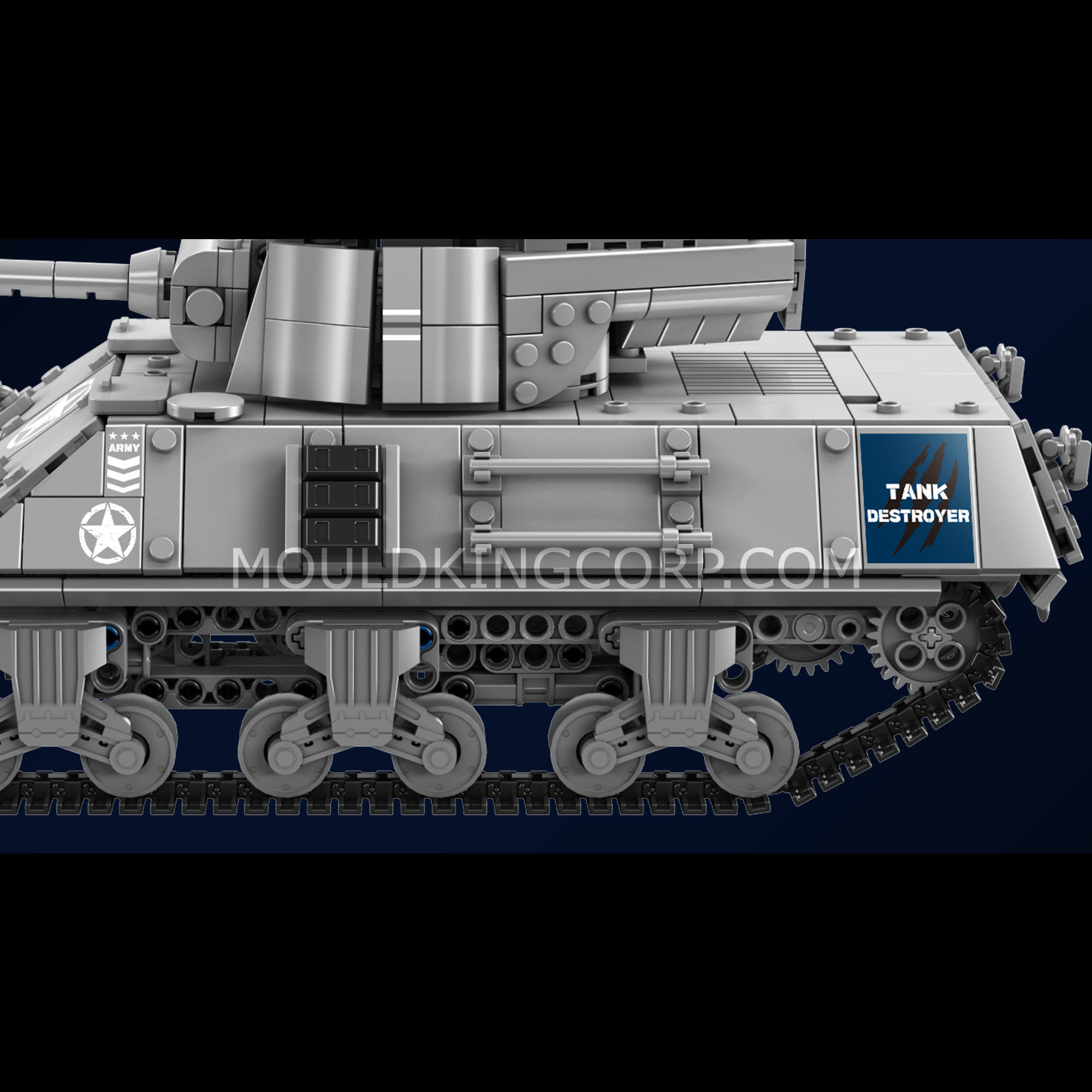 20034 Pershing Heavy Tank Building Set | 1,057 Pcs - Image 5 of 6 | TheBrickTube