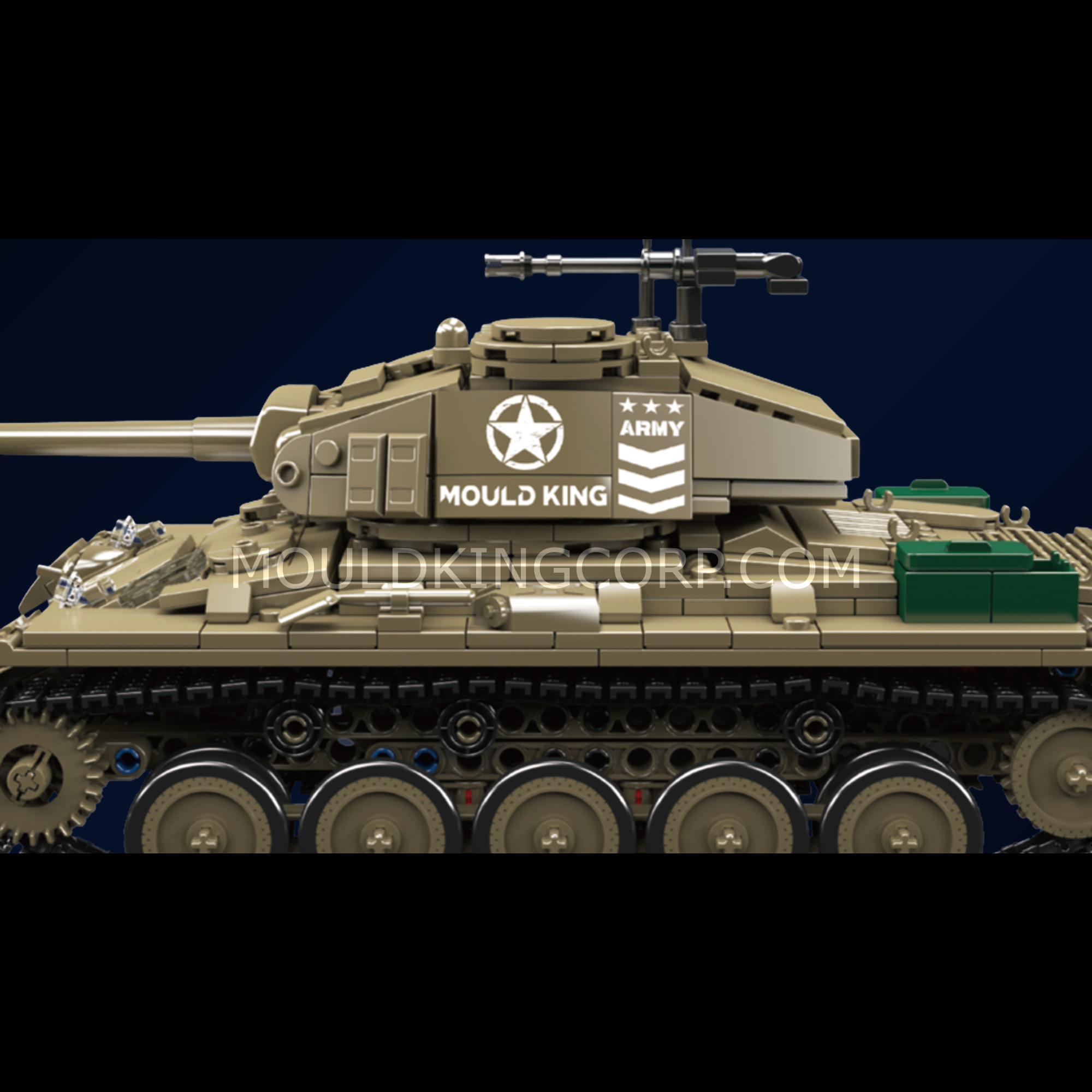 20043 M24 Chaffee Tank Building Set | 932 Pcs - Image 2 of 6 | TheBrickTube