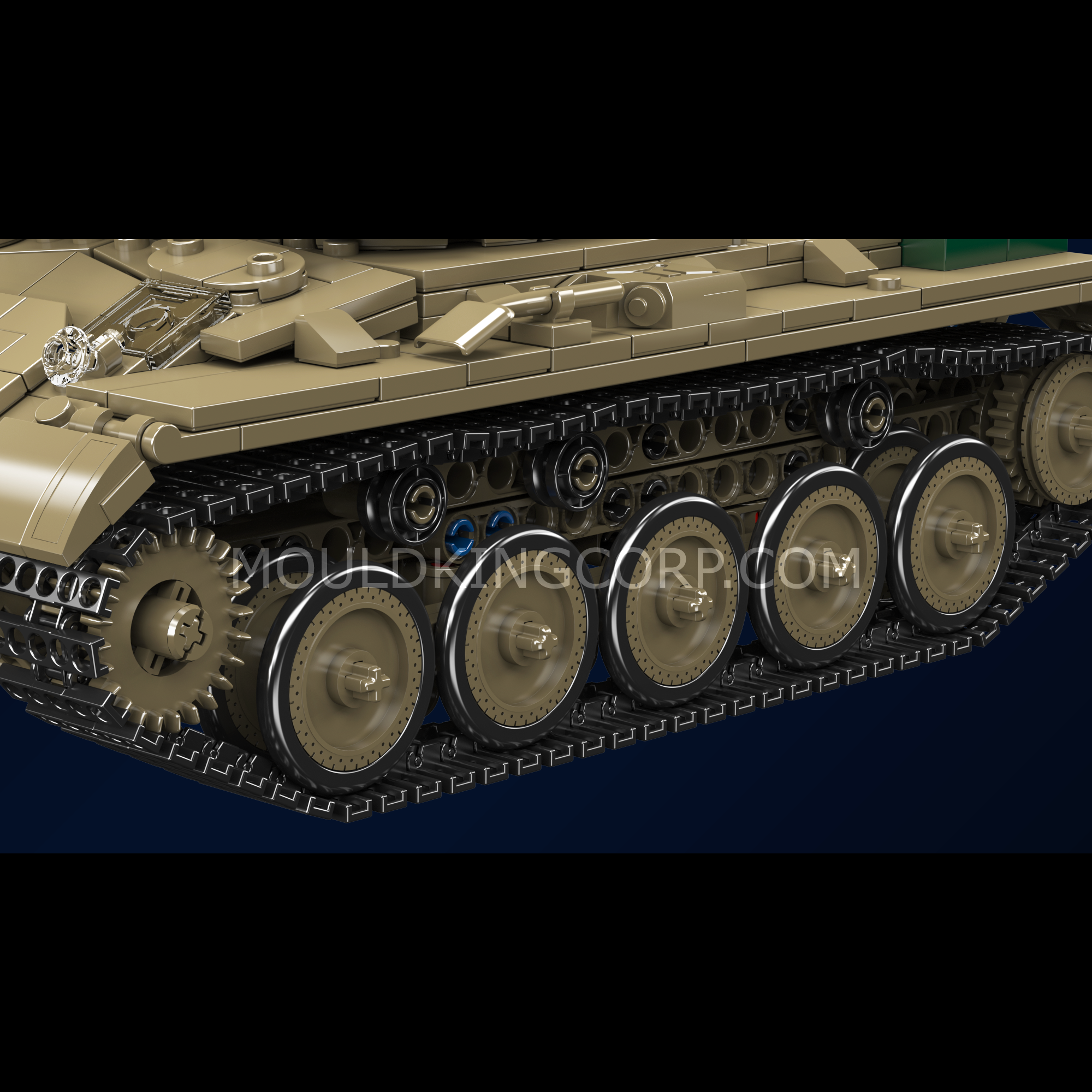 20043 M24 Chaffee Tank Building Set | 932 Pcs - Image 5 of 6 | TheBrickTube
