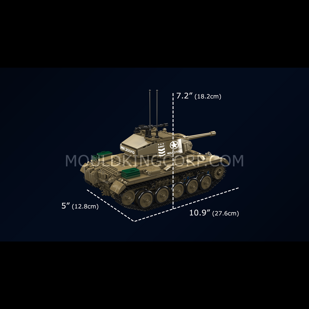 20043 M24 Chaffee Tank Building Set | 932 Pcs - Image 6 of 6 | TheBrickTube