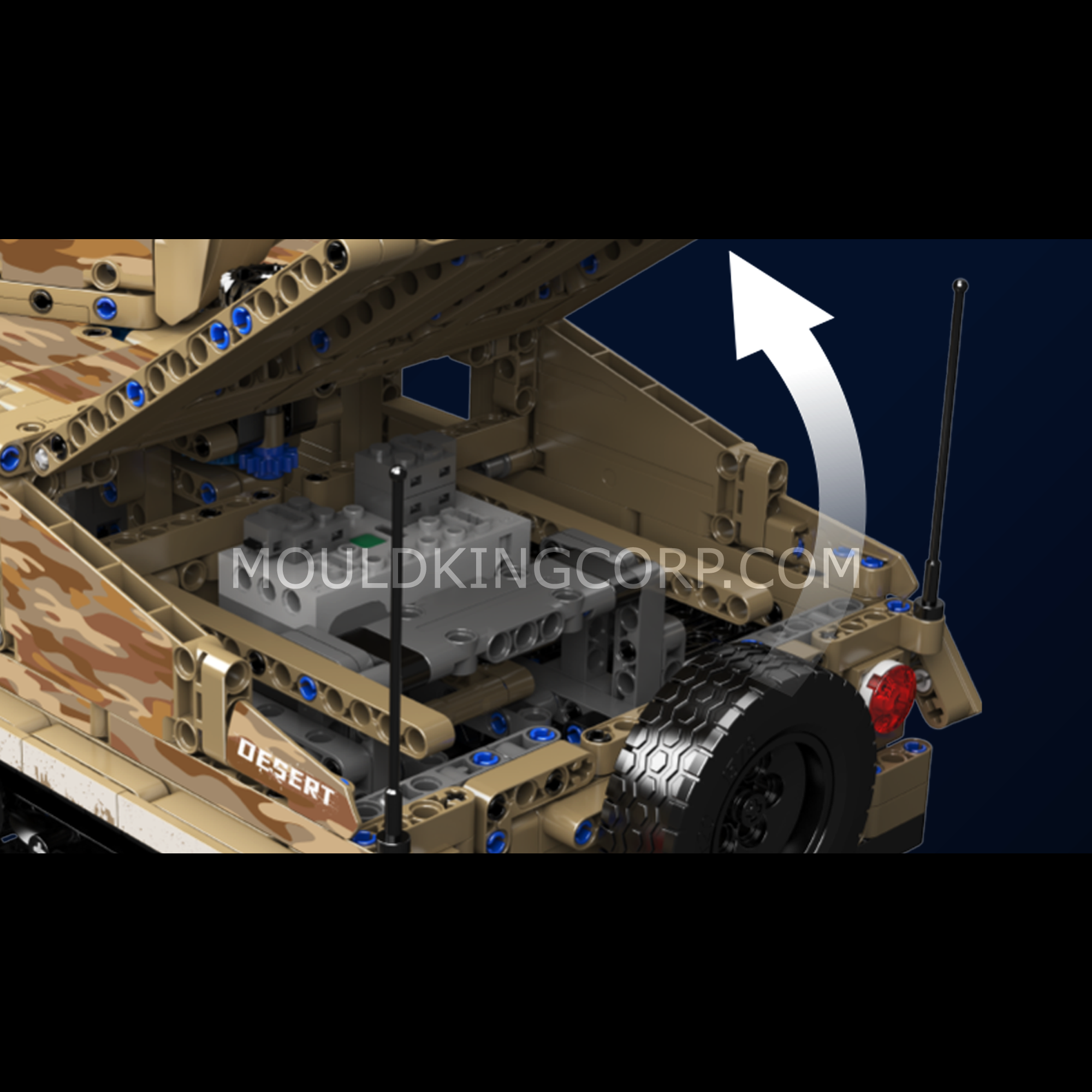 20047 Remote-Controlled Desert Tracked Humvee Building Set | 2,094 Pcs - Image 3 of 6 | TheBrickTube