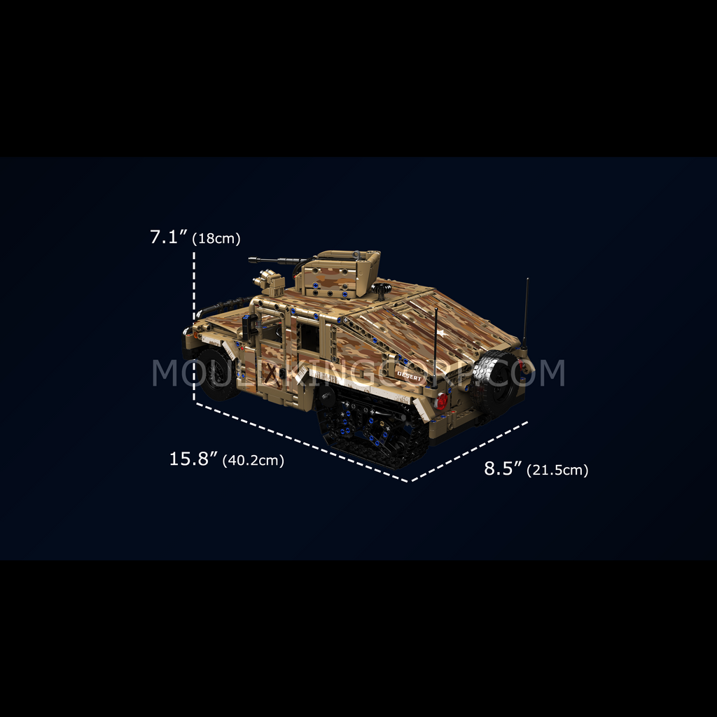 20047 Remote-Controlled Desert Tracked Humvee Building Set | 2,094 Pcs - Image 6 of 6 | TheBrickTube