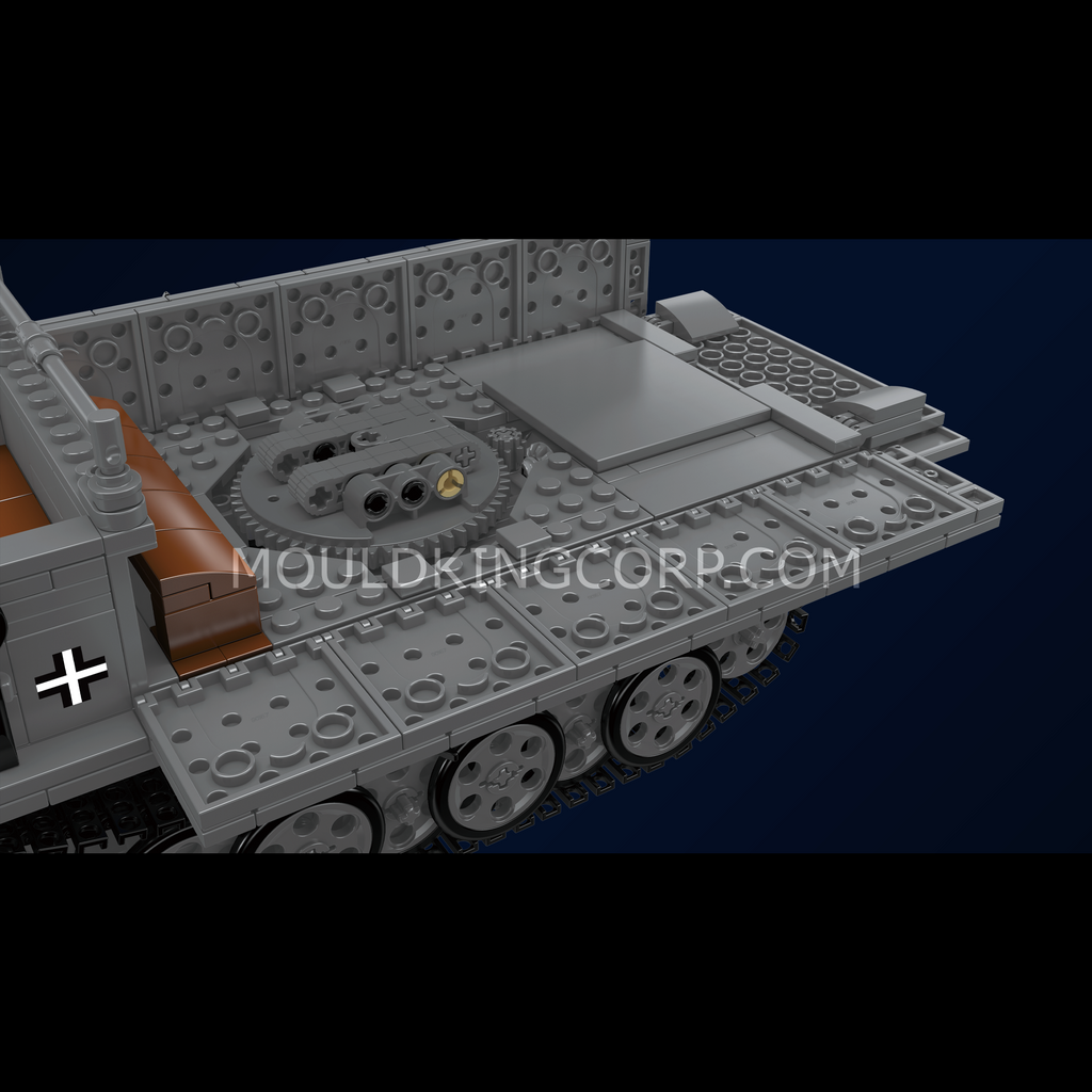 20048 German 3.7cm Anti-Aircraft Half-Track Vehicle Building Set | 1,188 Pcs - Image 2 of 6 | TheBrickTube